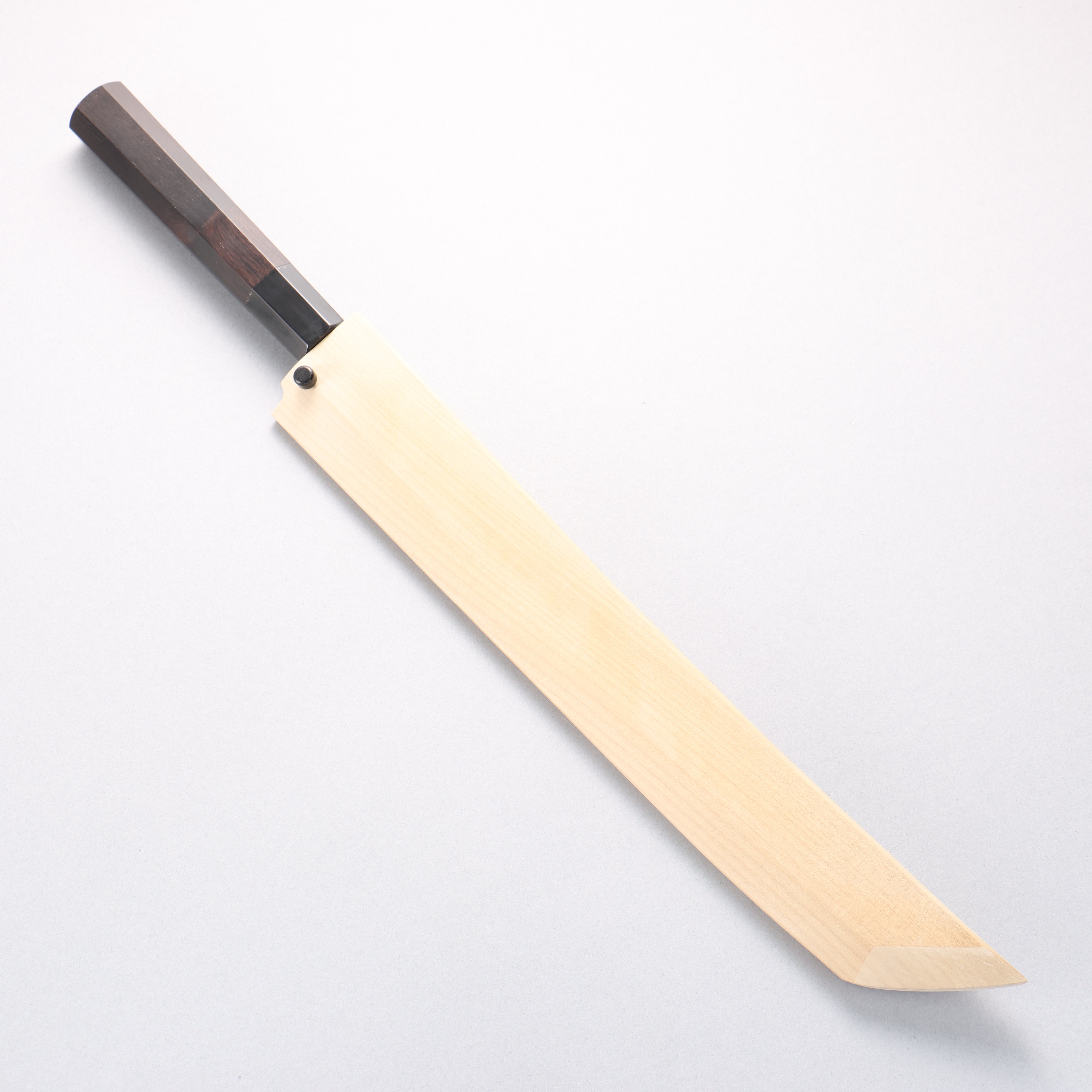 鐵泉 田中作 Tamahagane 先丸柳刃 300mm 黑檀 握把 附刀鞘 - 清助刃物