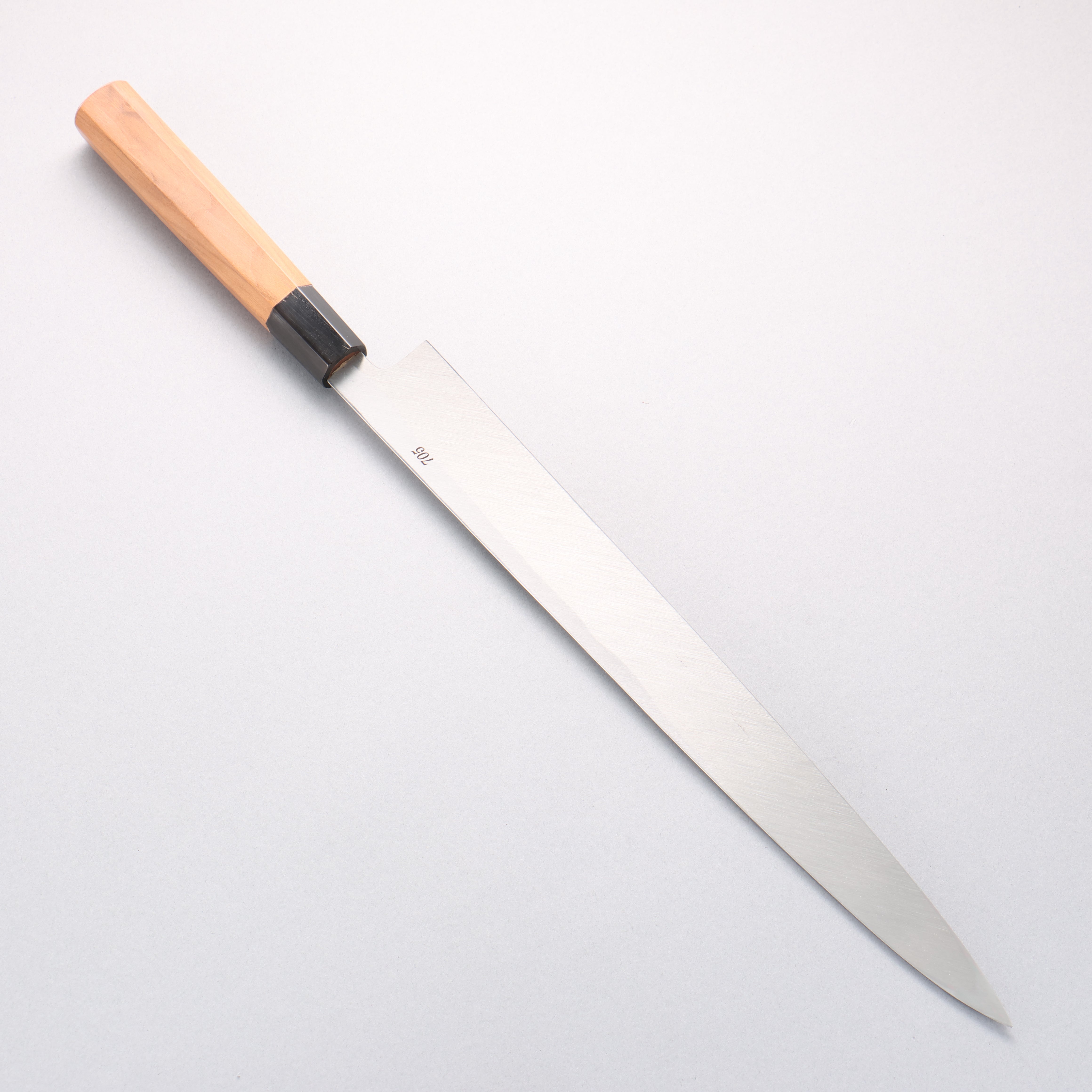鐵泉 田中作 玉鋼 柳刃 315mm 山櫻 握把 附刀鞘 - 清助刃物