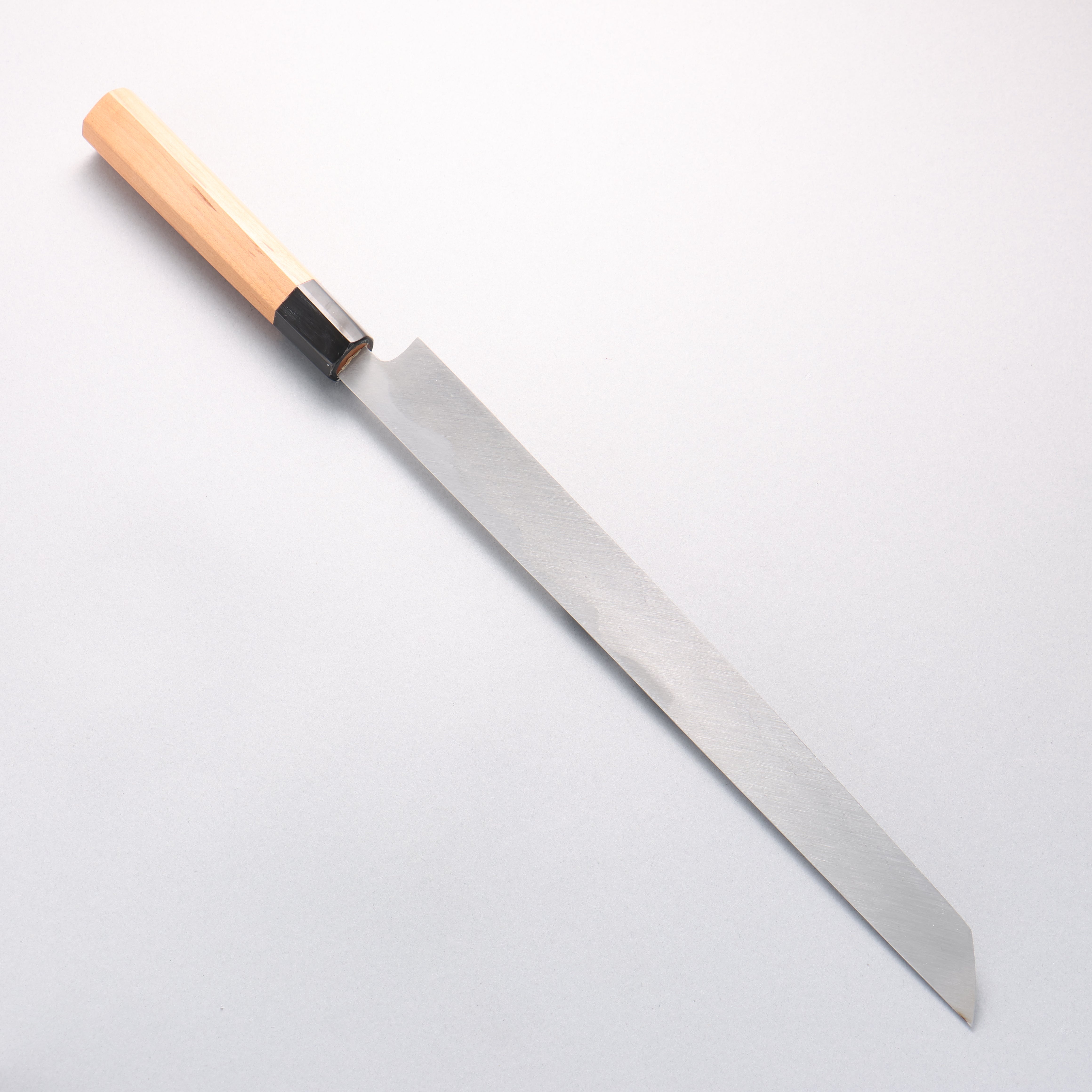 鐵泉 田中作 玉鋼 先丸柳刃 315mm 山櫻 握把 附刀鞘 - 清助刃物