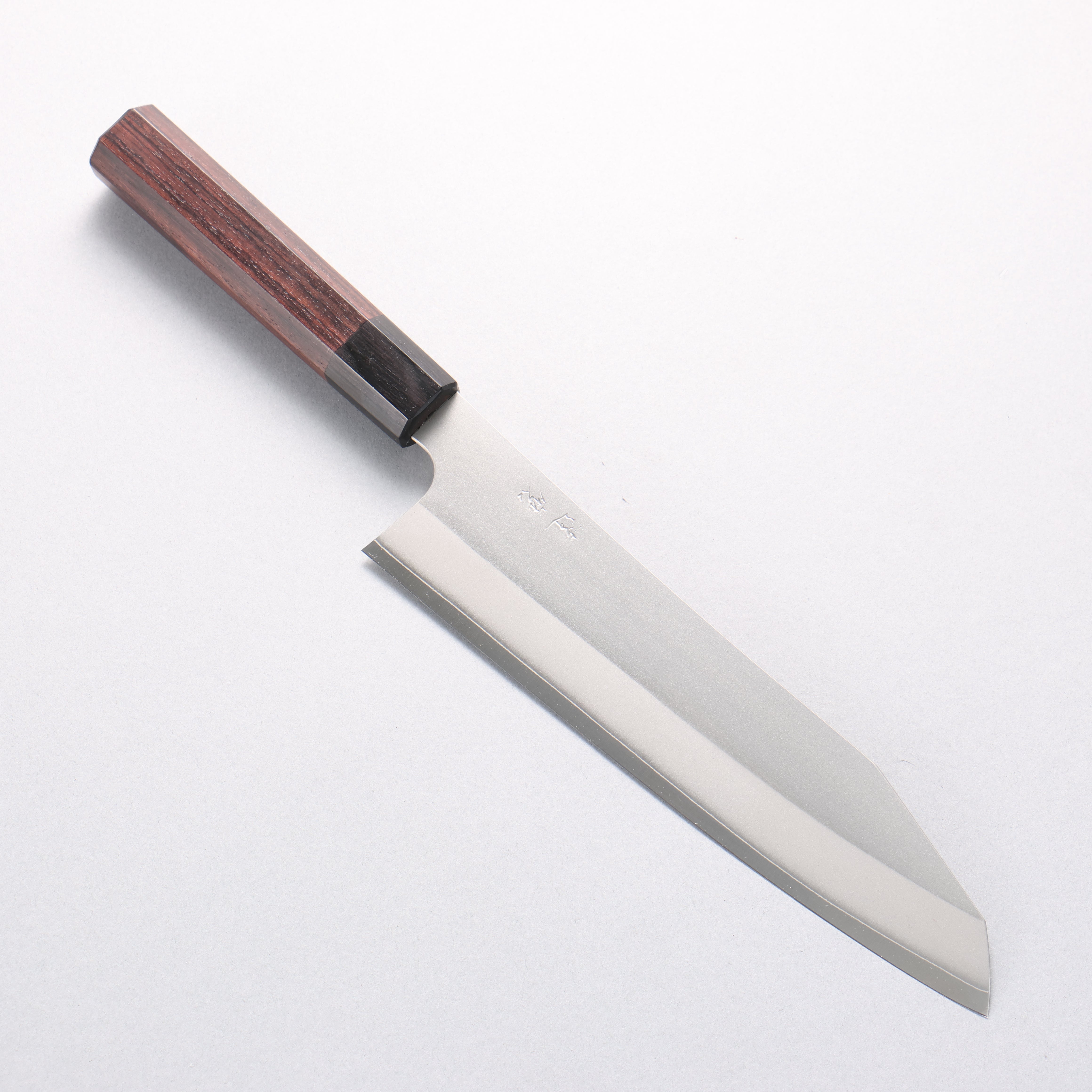 達磨 銀三鋼 切付牛刀 210mm 紫檀木(口輪:黑合成木) 握把 - 清助刃物
