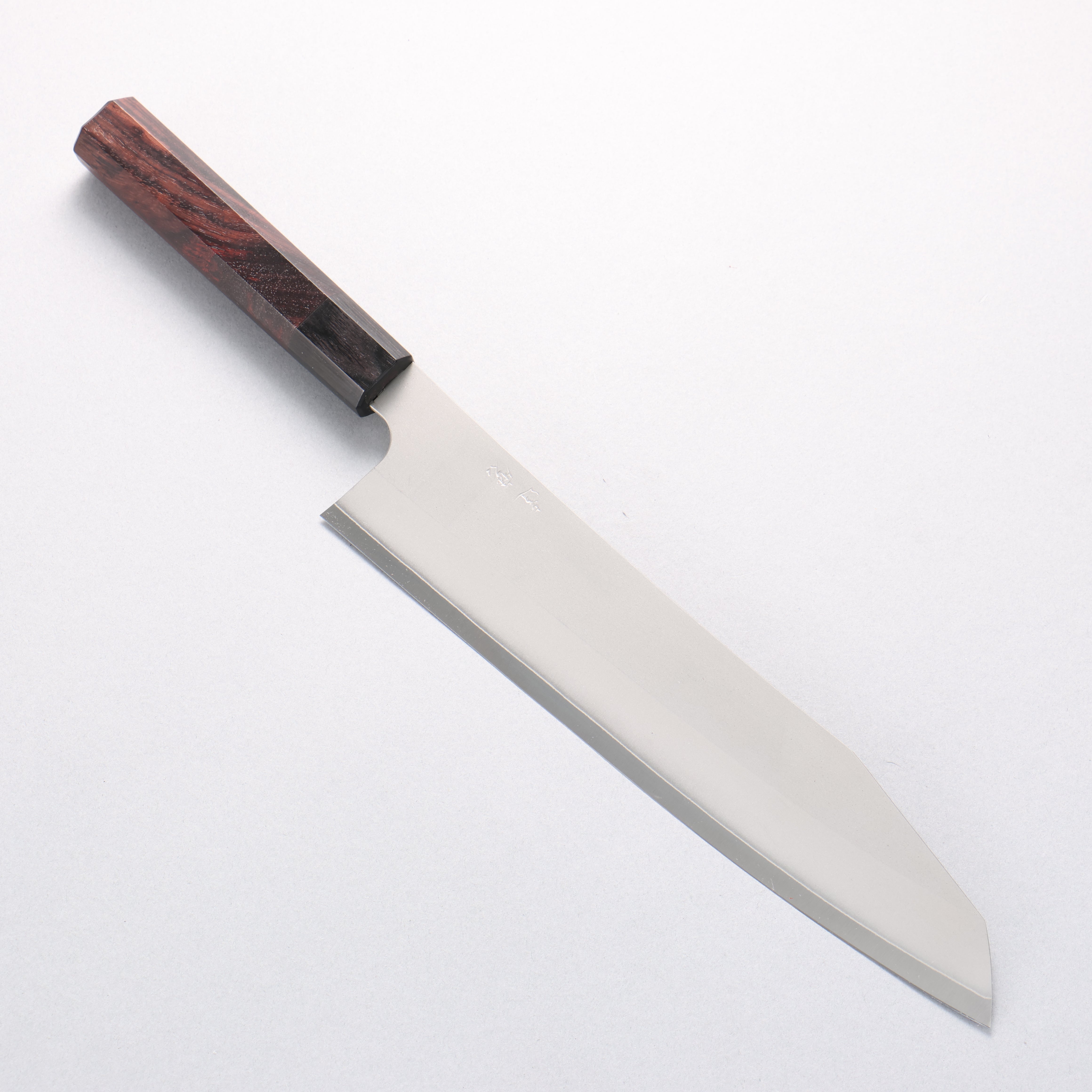 達磨 銀三鋼 切付牛刀 240mm 紫檀木(口輪:黑合成木) 握把 - 清助刃物