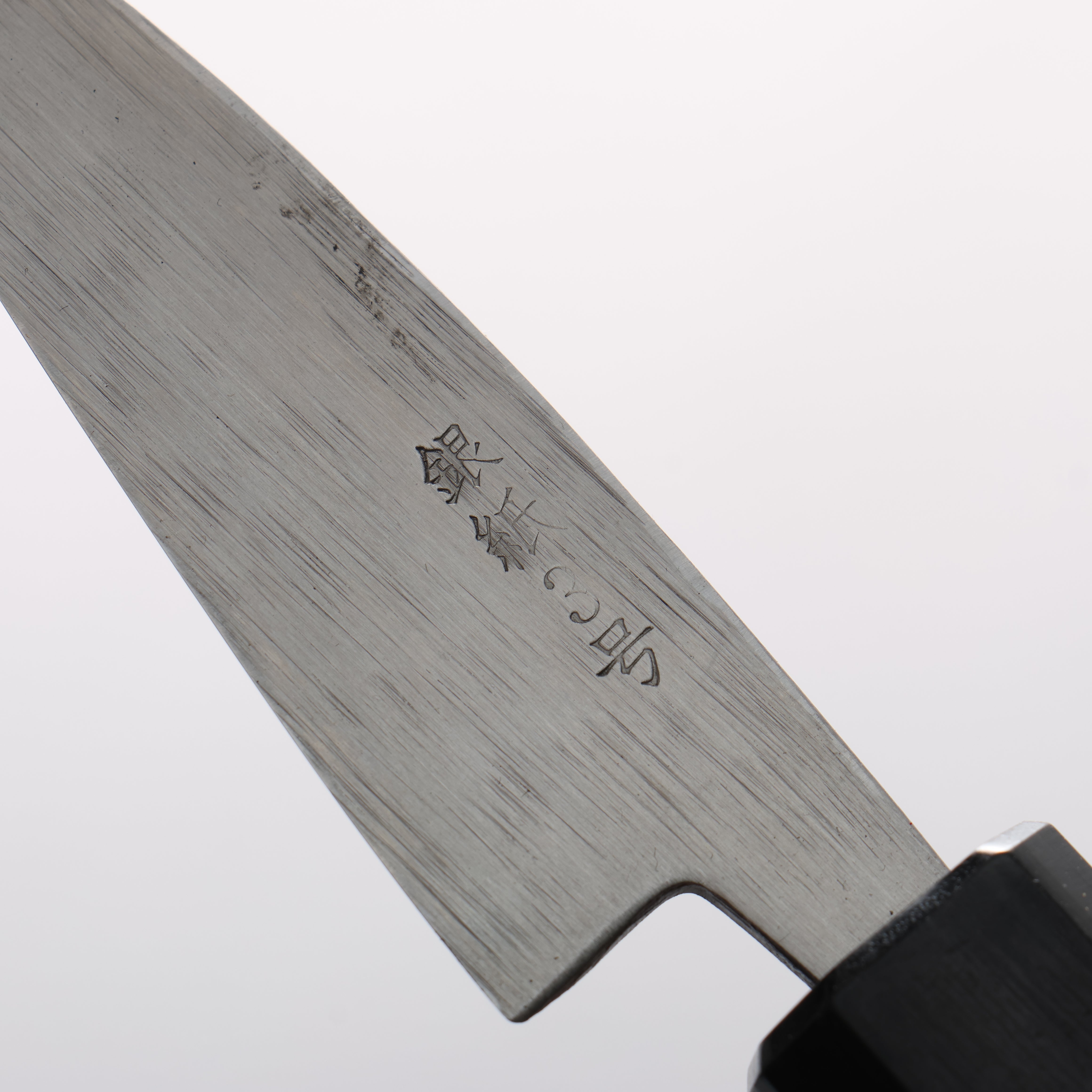 清助 銀三鋼 鎚目 (丸) 竹筴魚刀 75mm 核桃木 握把 - 清助刃物