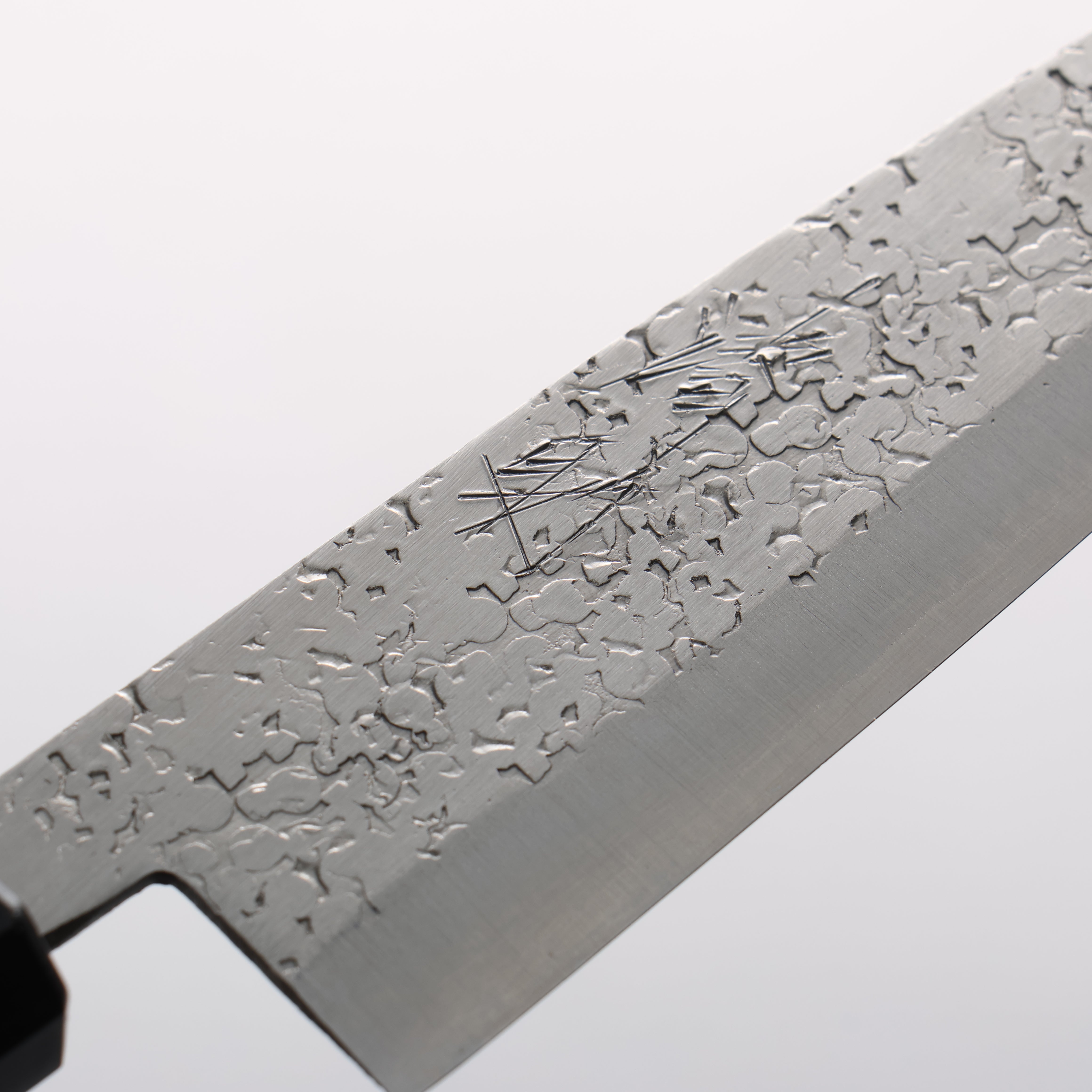 清助 銀三鋼 鎚目 (丸) 多用途小刀 150mm 紫檀木(口輪:黑合成木) 握把 - 清助刃物