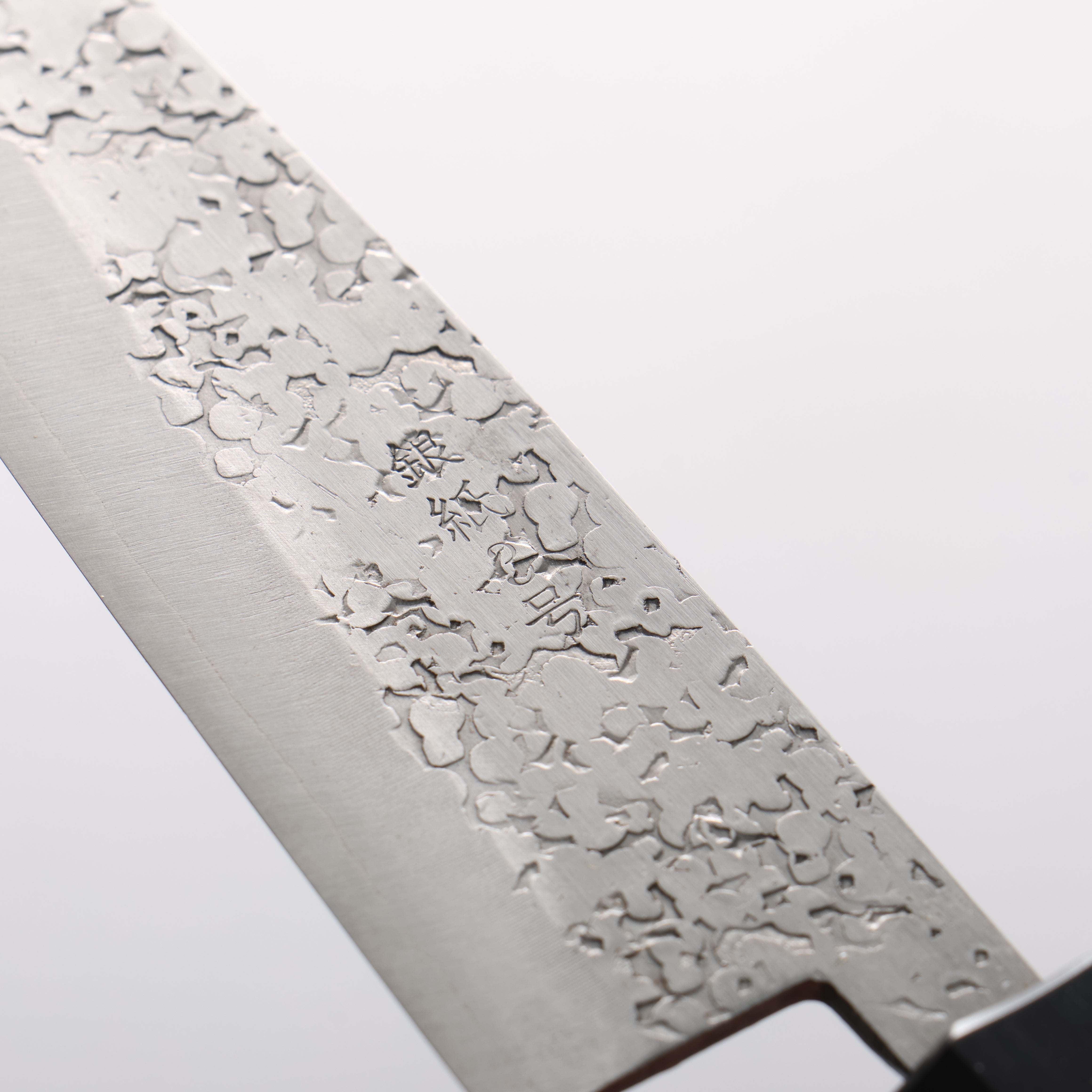 清助 銀三鋼 鎚目 (丸) 多用途小刀 150mm 紫檀木(口輪:黑合成木) 握把 - 清助刃物