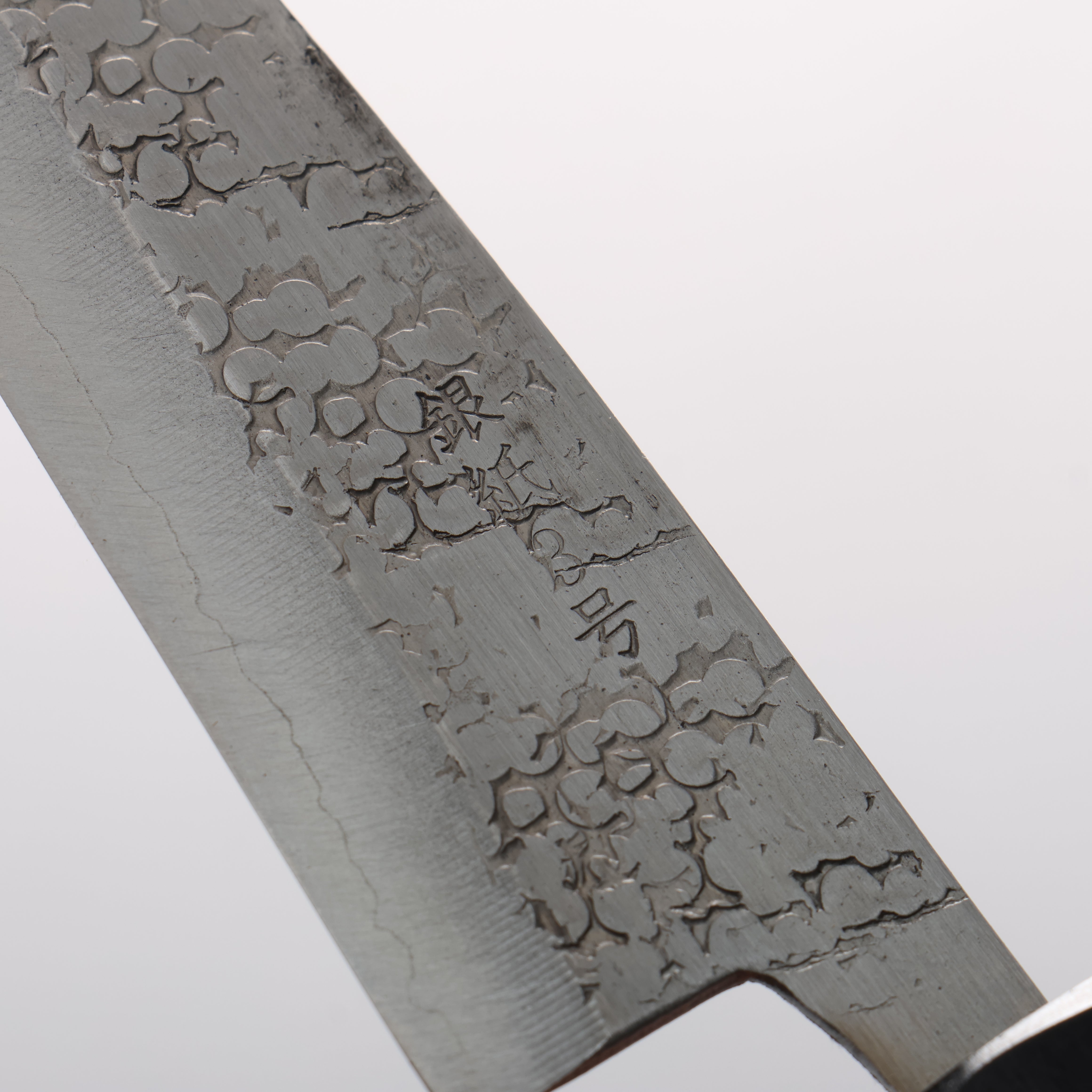 清助 銀三鋼 鎚目 (丸) 多用途小刀 120mm 紫檀木(口輪:黑合成木) 握把 - 清助刃物