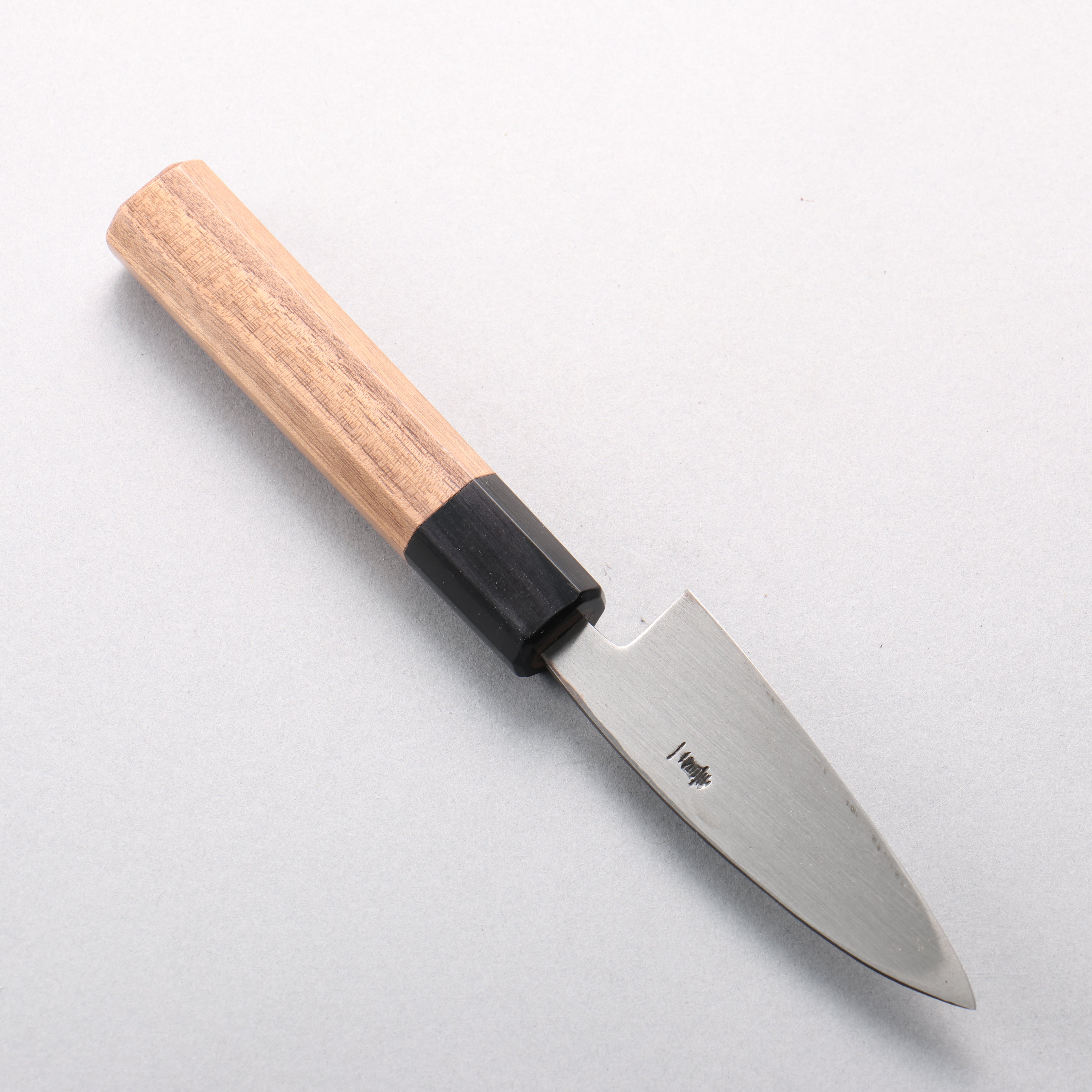 清助 青鋼二號 黑打 竹筴魚刀 90mm 核桃木 握把 - 清助刃物