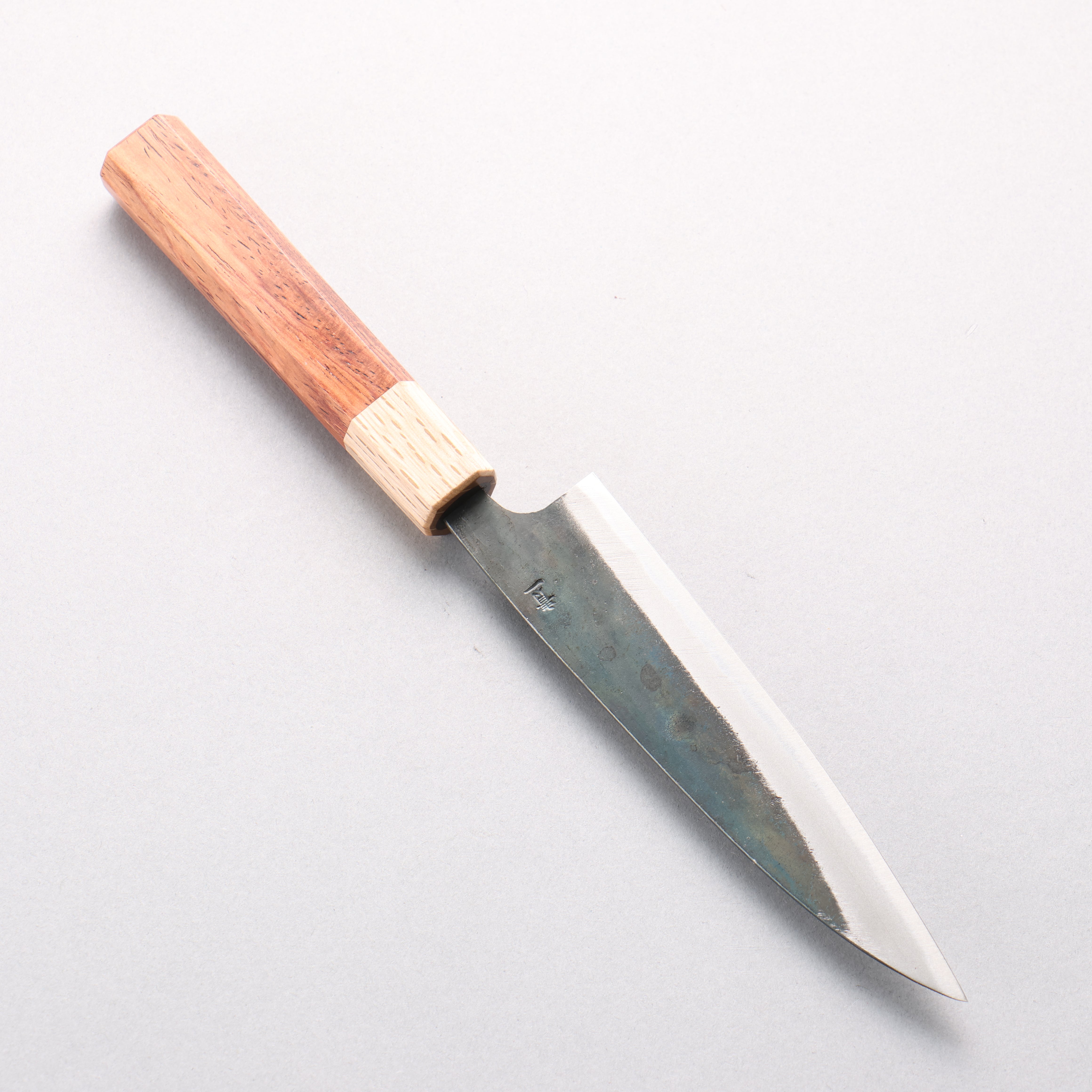 清助 青鋼一號 黑打 多用途小刀 135mm 紫檀木(口輪:樫) 握把 - 清助刃物