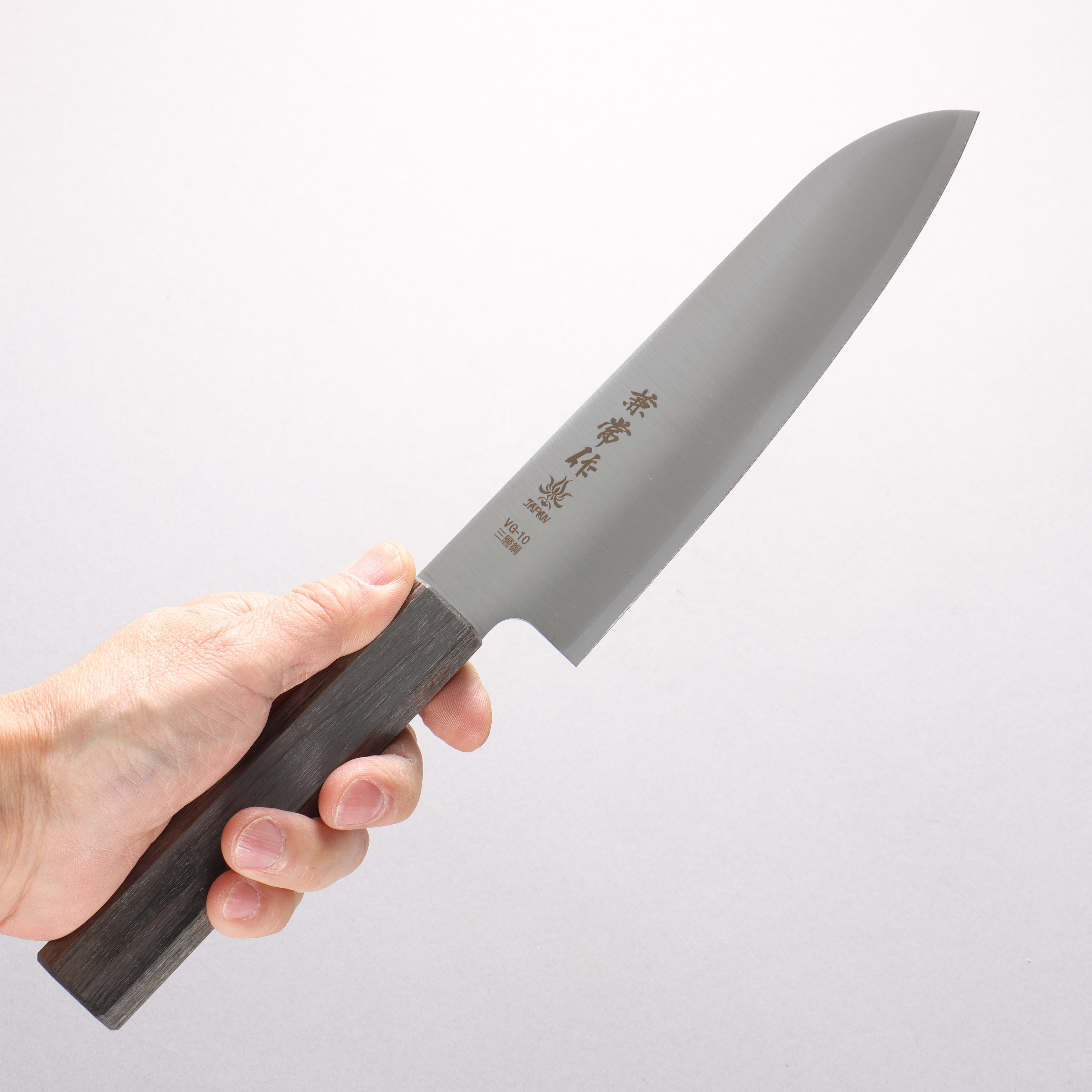 兼常 VG10 三德刀 180mm 灰色合成木 握把 - 清助刃物