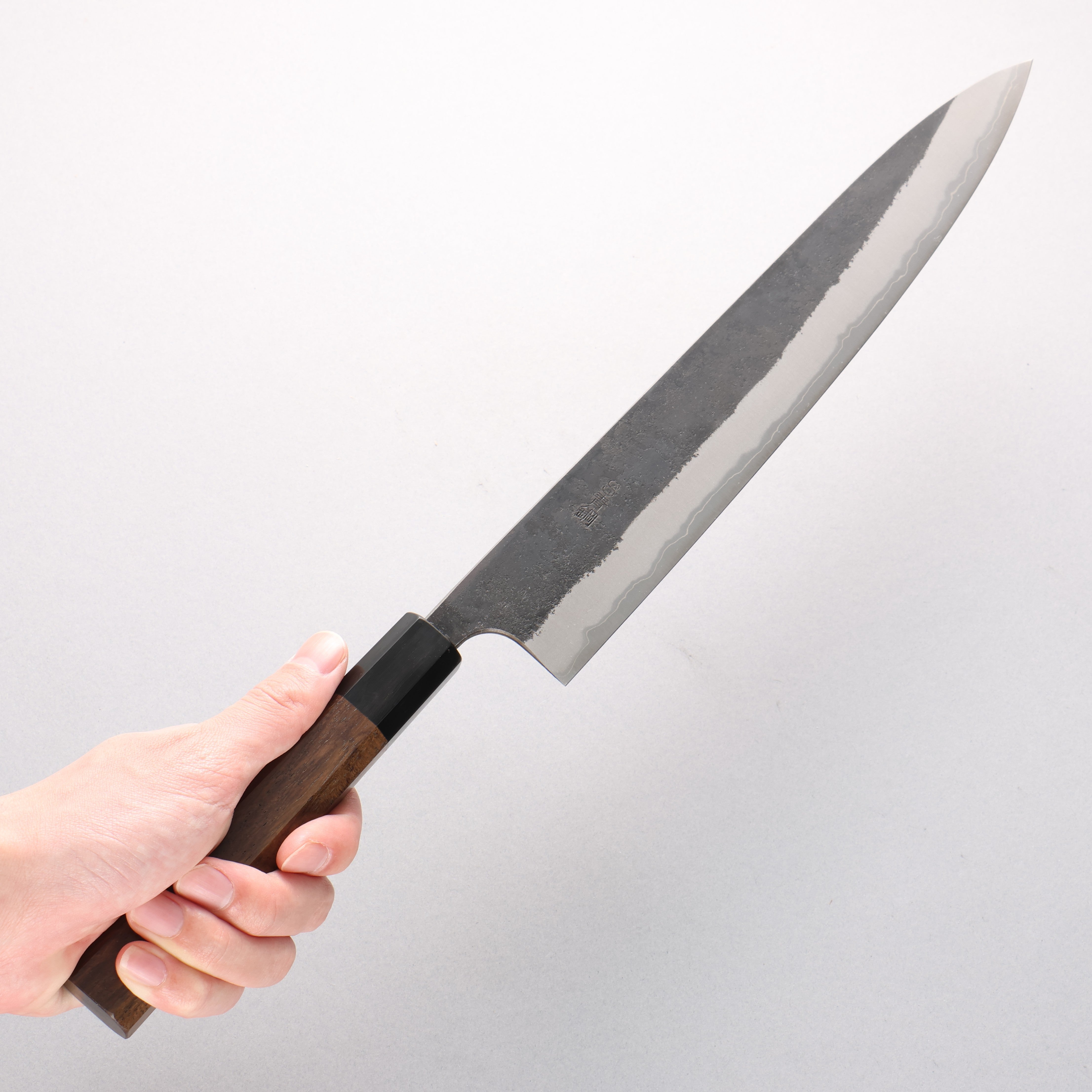 山本 直 超級青鋼 黑打 筋引 270mm 核桃木 握把 - 清助刃物
