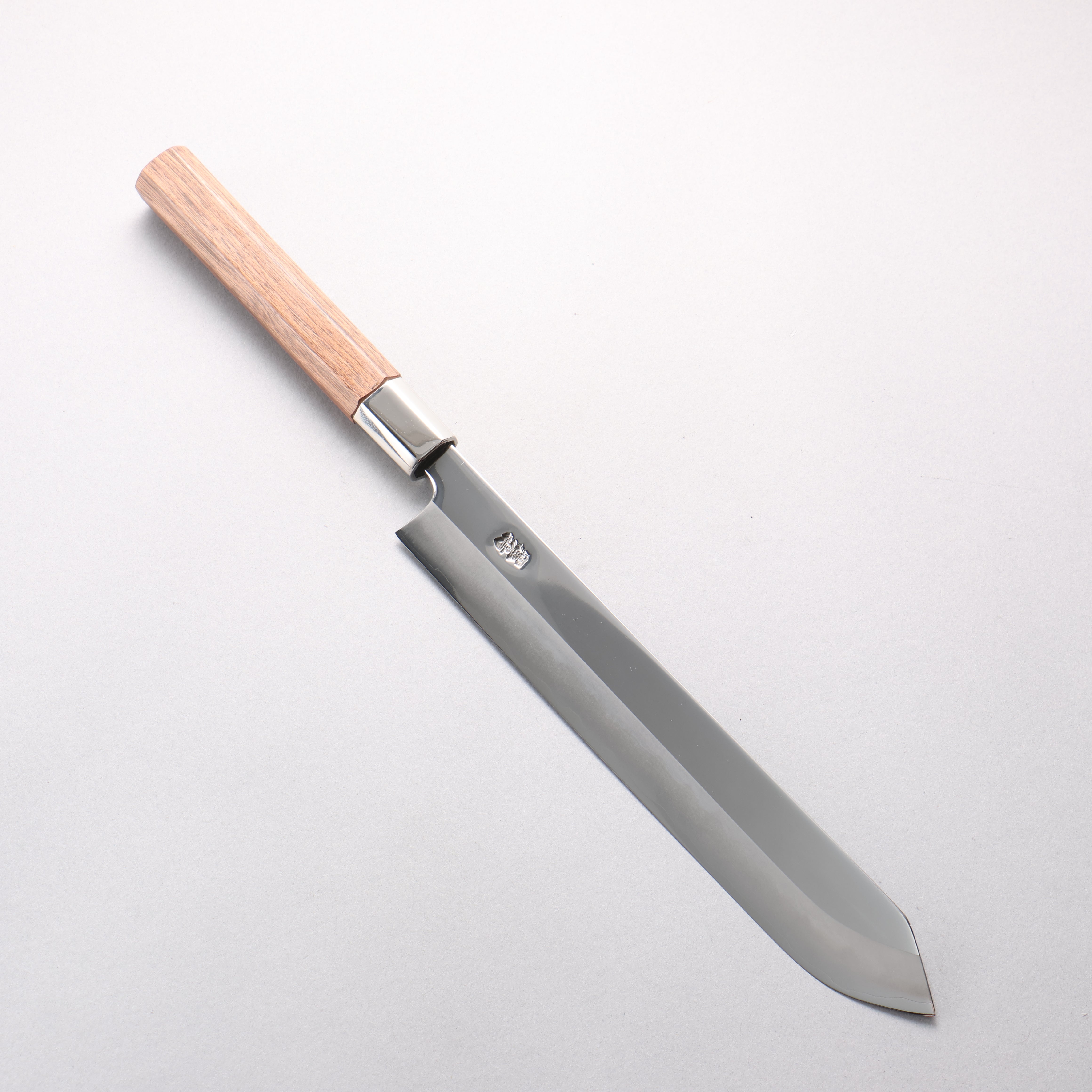 黑鳥 銀三鋼 打磨處理 鰹魚刀 240mm 核桃木 握把 - 清助刃物