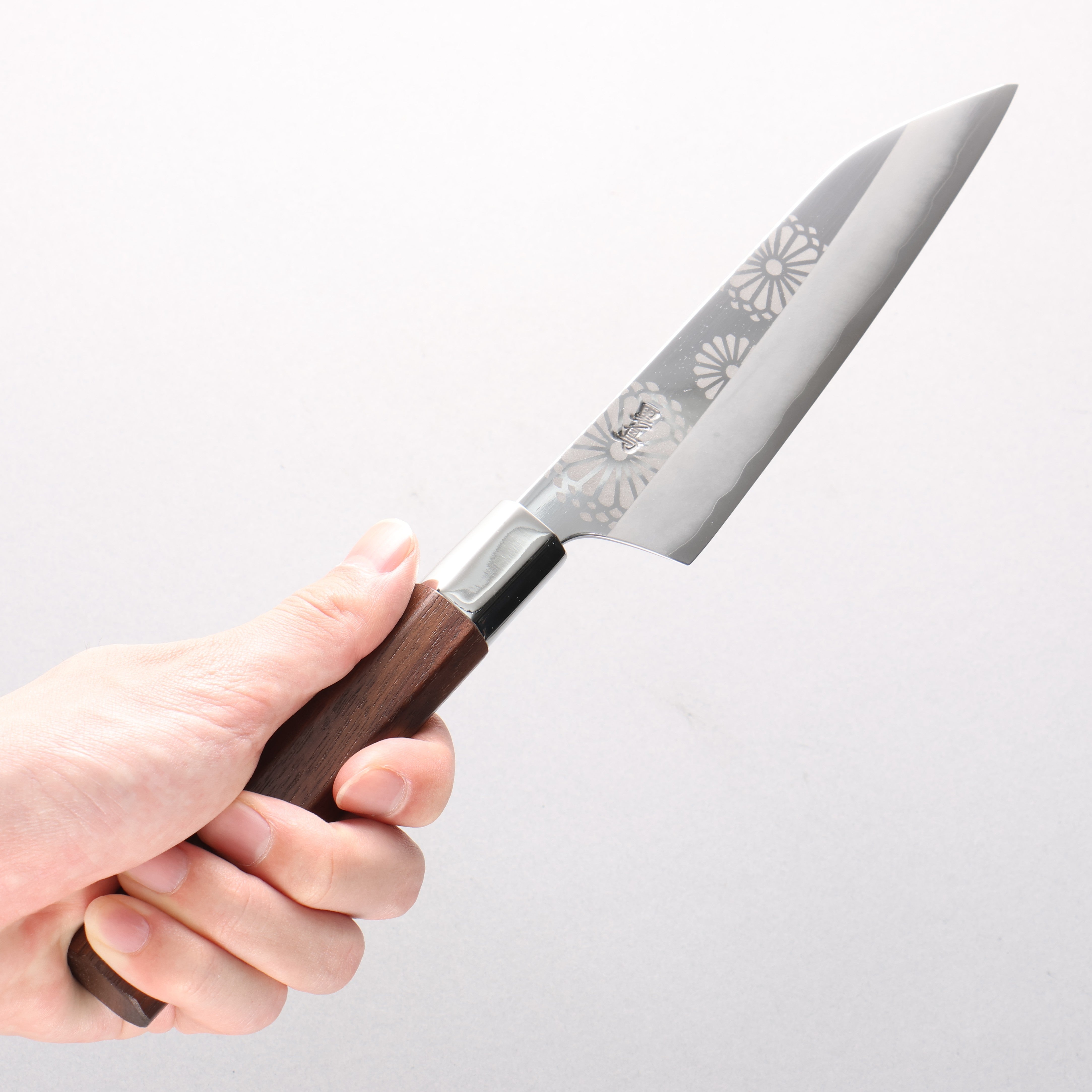 黑鳥 銀三鋼 打磨處理 多用途小刀 150mm 核桃木 握把 Kiku - 清助刃物