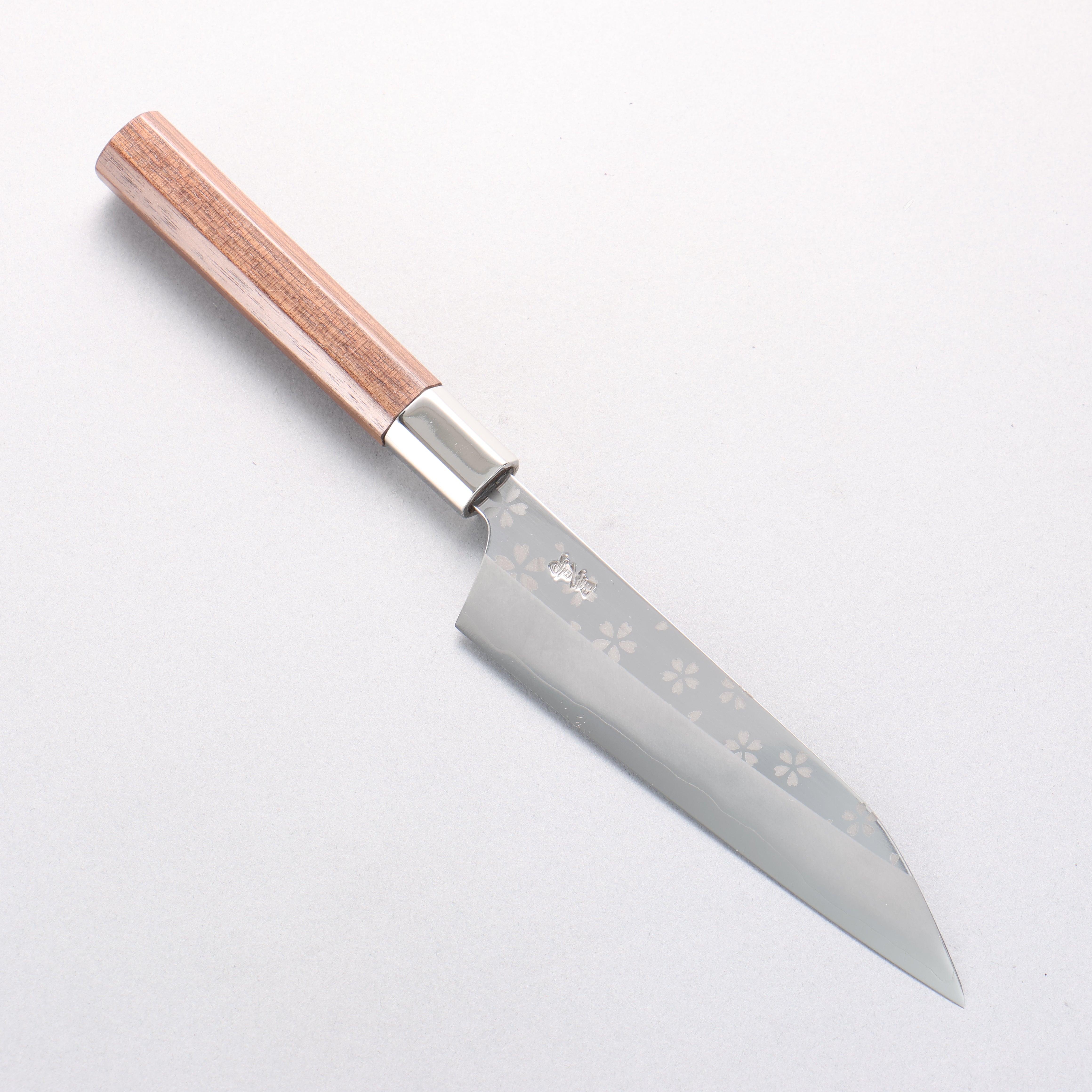 黑鳥 銀三鋼 打磨處理 多用途小刀 150mm 核桃木 握把 Sakura - 清助刃物