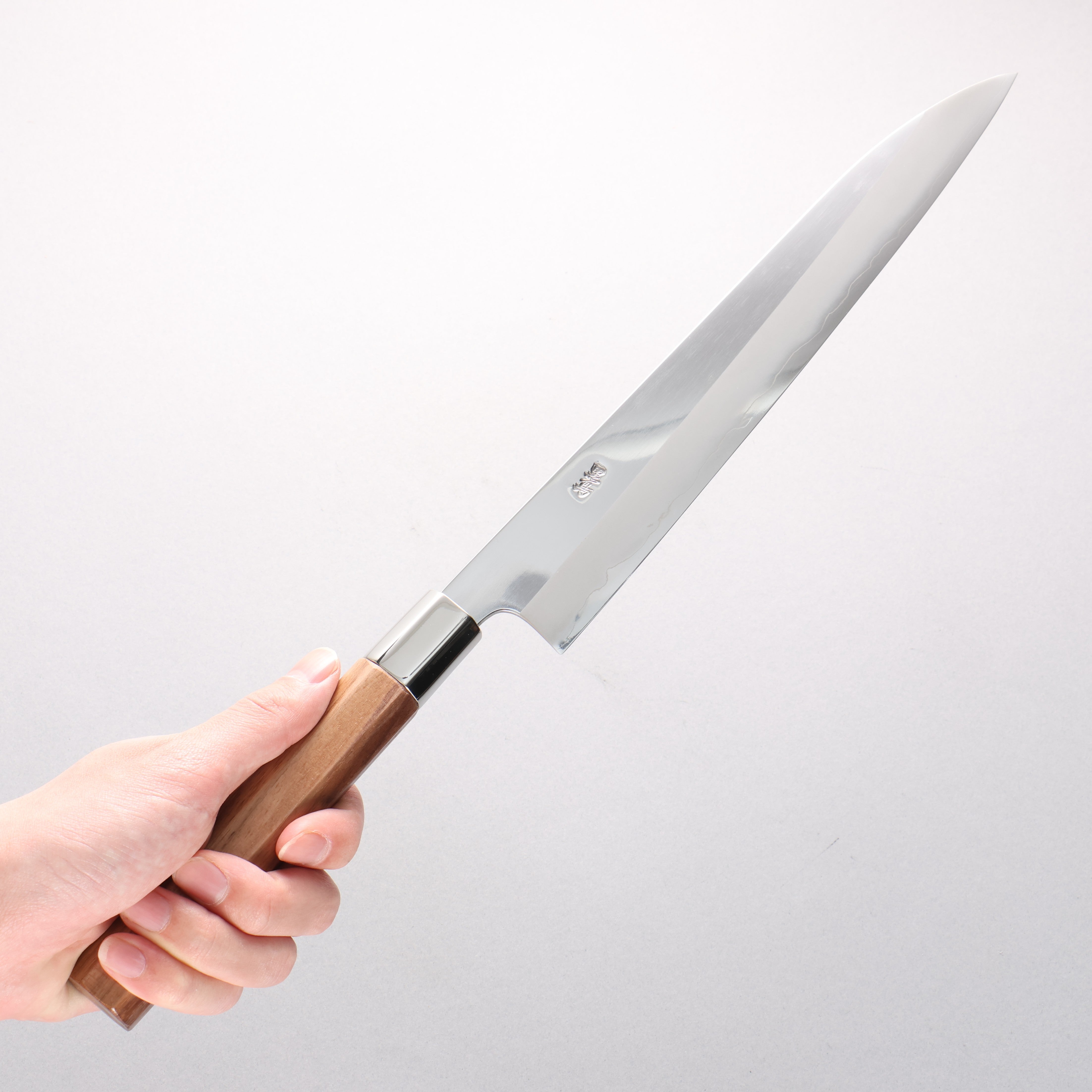黑鳥 銀三鋼 打磨處理 柳刃 270mm 核桃木 握把 - 清助刃物