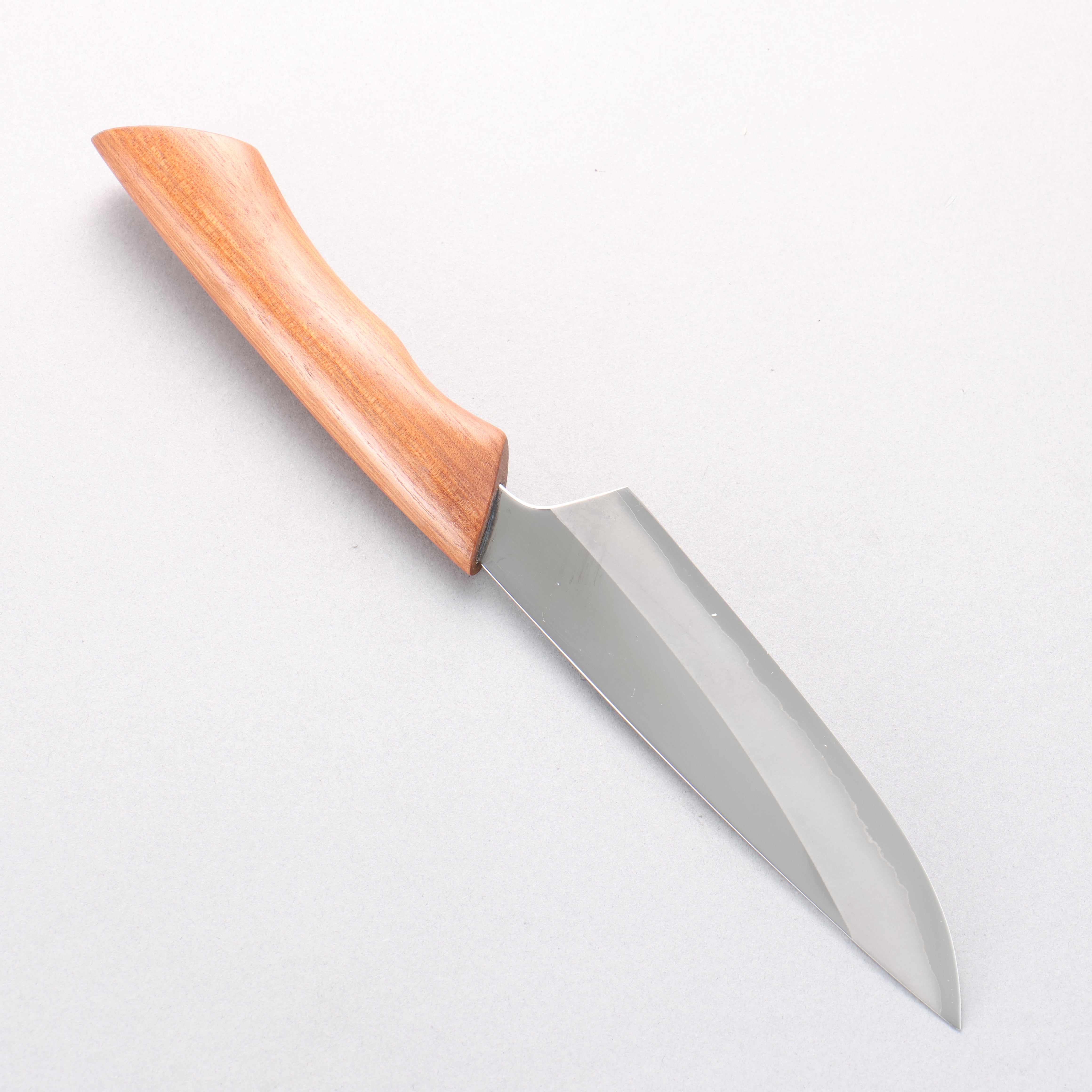 黑鳥 銀三鋼 打磨處理 多用途小刀 135mm 花梨木 握把 附刀鞘 - 清助刃物