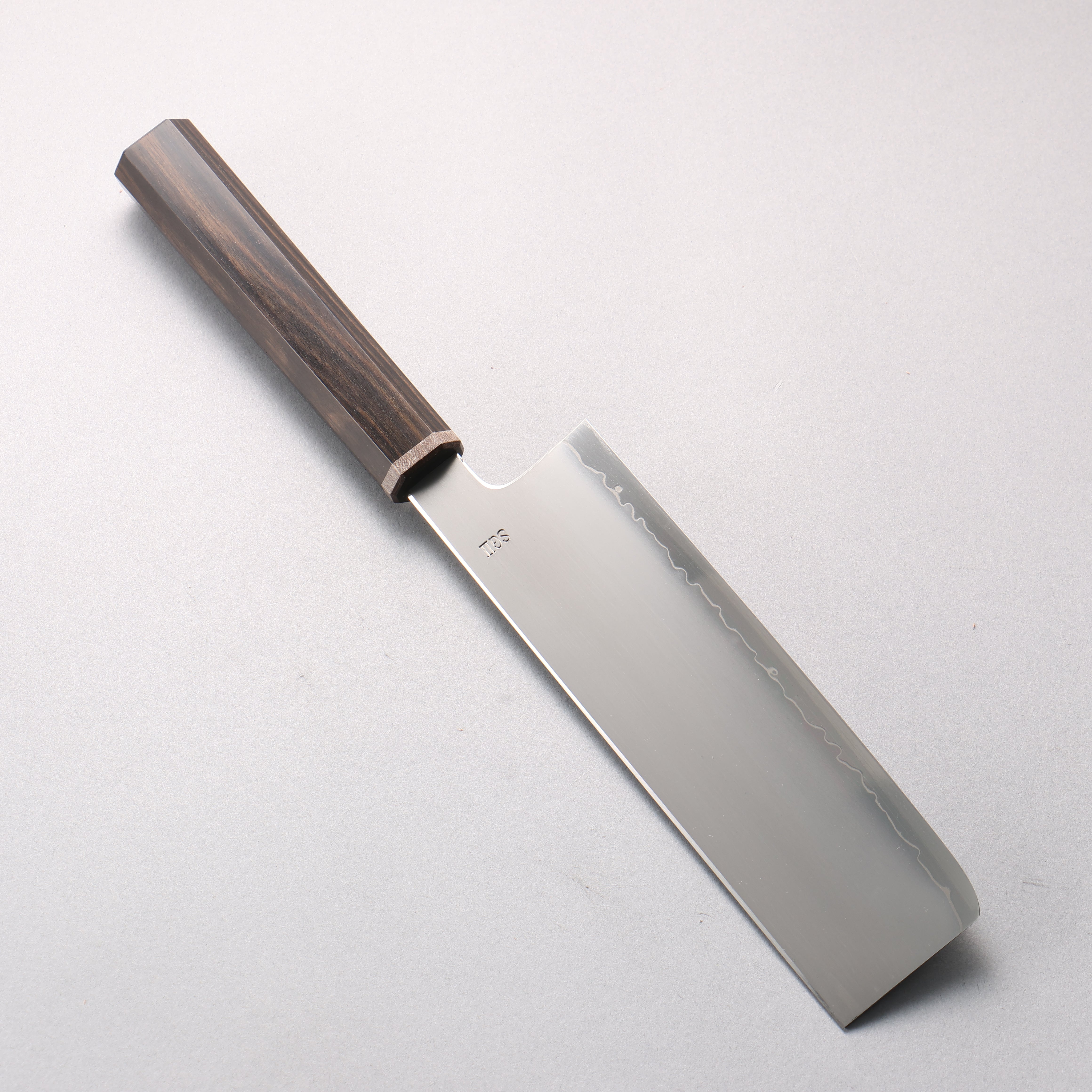 明神直人 SG2 霞研 菜切 170mm 條紋烏木(窄套圈:黑色穩定木) 握把 - 清助刃物