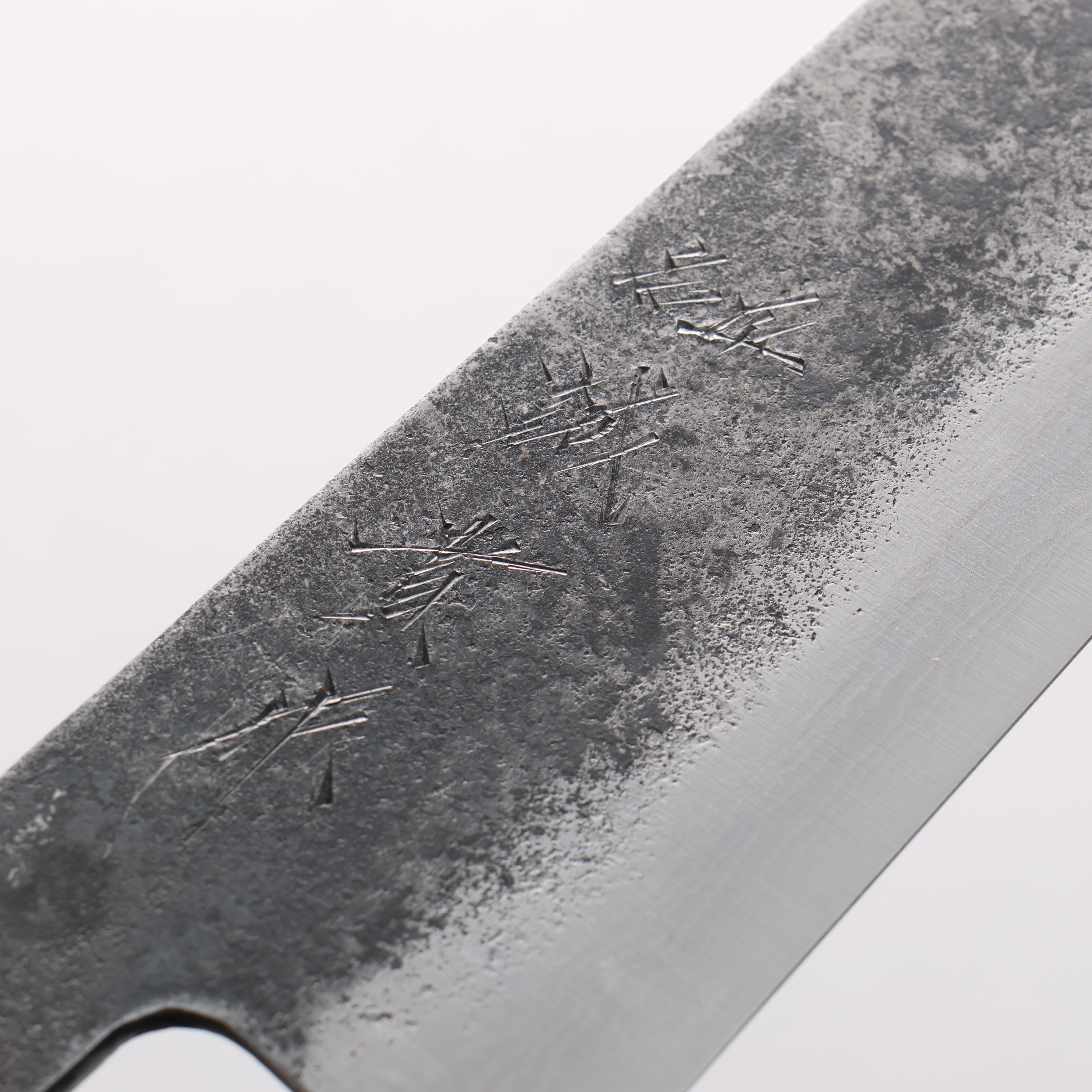 田中 誠貴 青鋼二號 大馬士革紋 黑打 三德刀 170mm 木蘭 握把 - 清助刃物