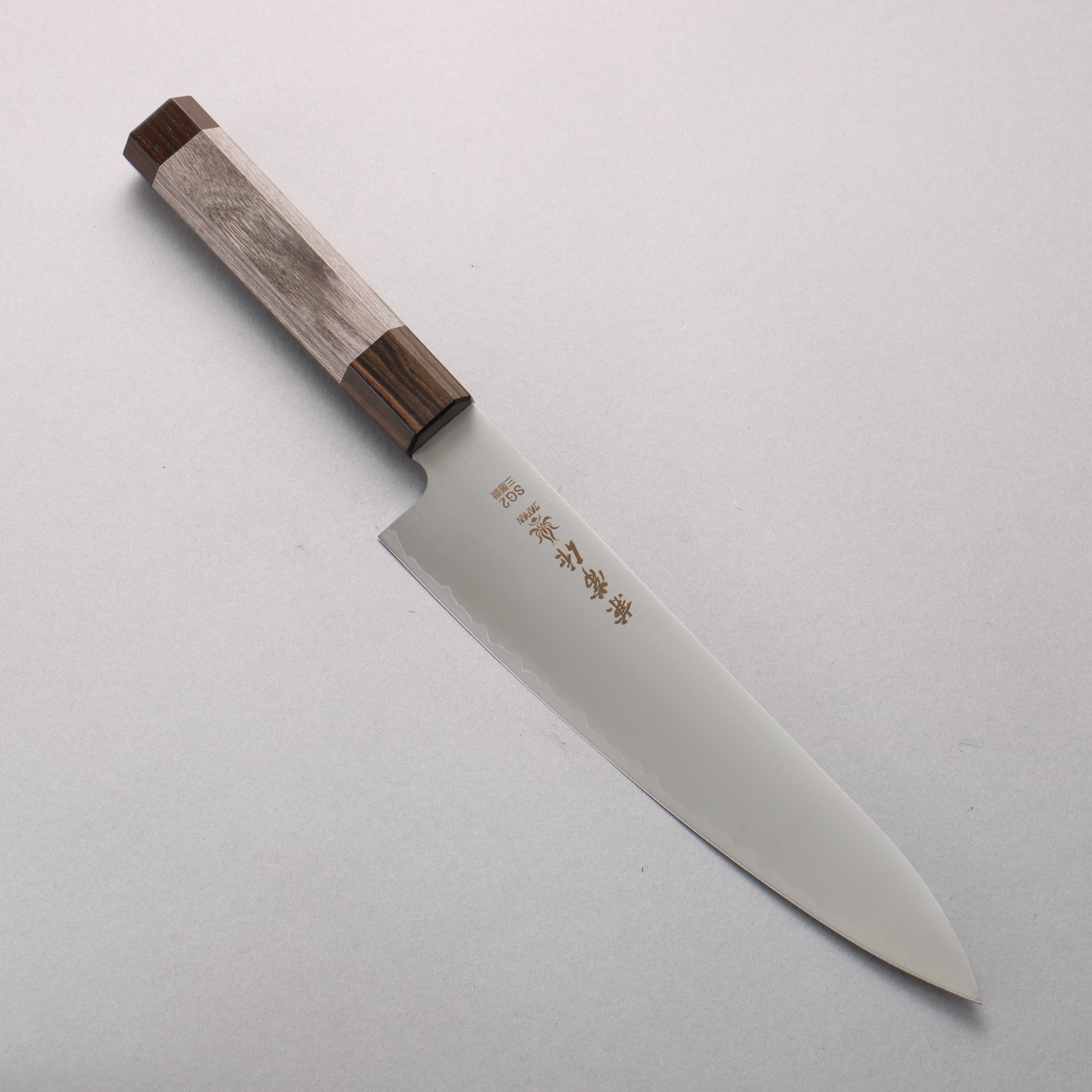 兼常 SG2 牛刀 210mm 灰色合成木 握把 - 清助刃物