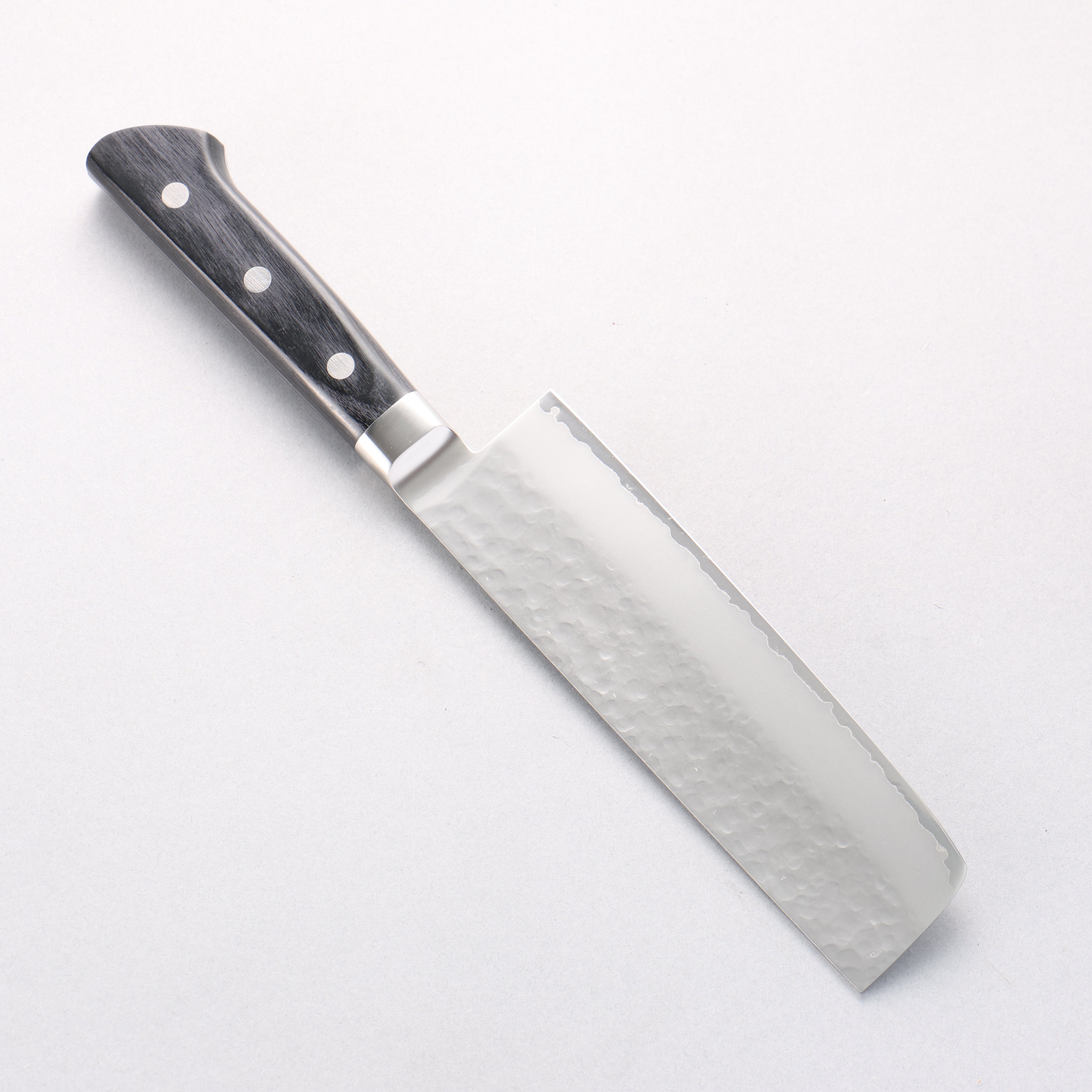 清助 VG5 鎚目 霞研 菜切 160mm 黑合成木 握把 - 清助刃物