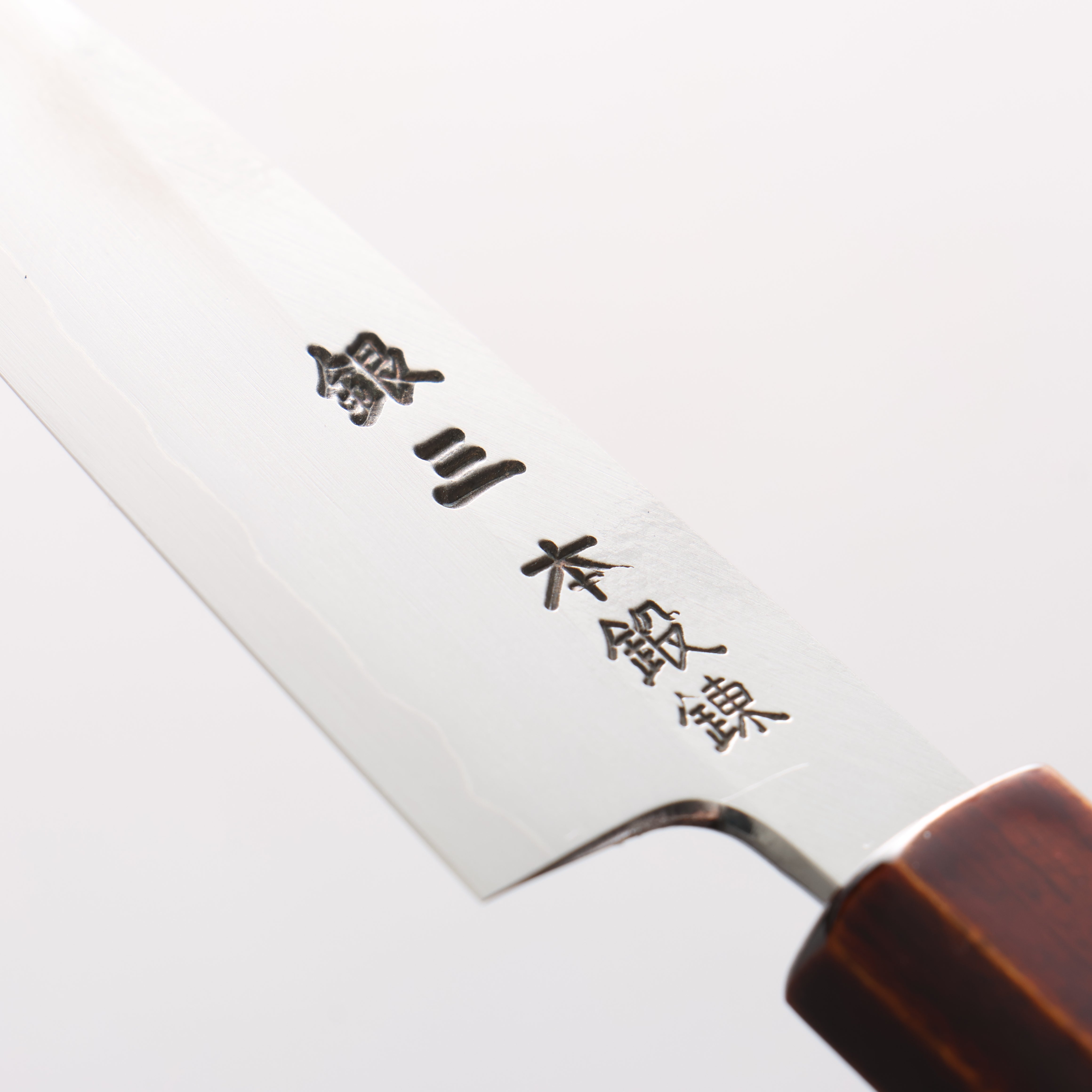 刃道 銀三鋼 打磨處理 削皮刀 90mm 漆塗 (木地呂塗) 握把 - 清助刃物
