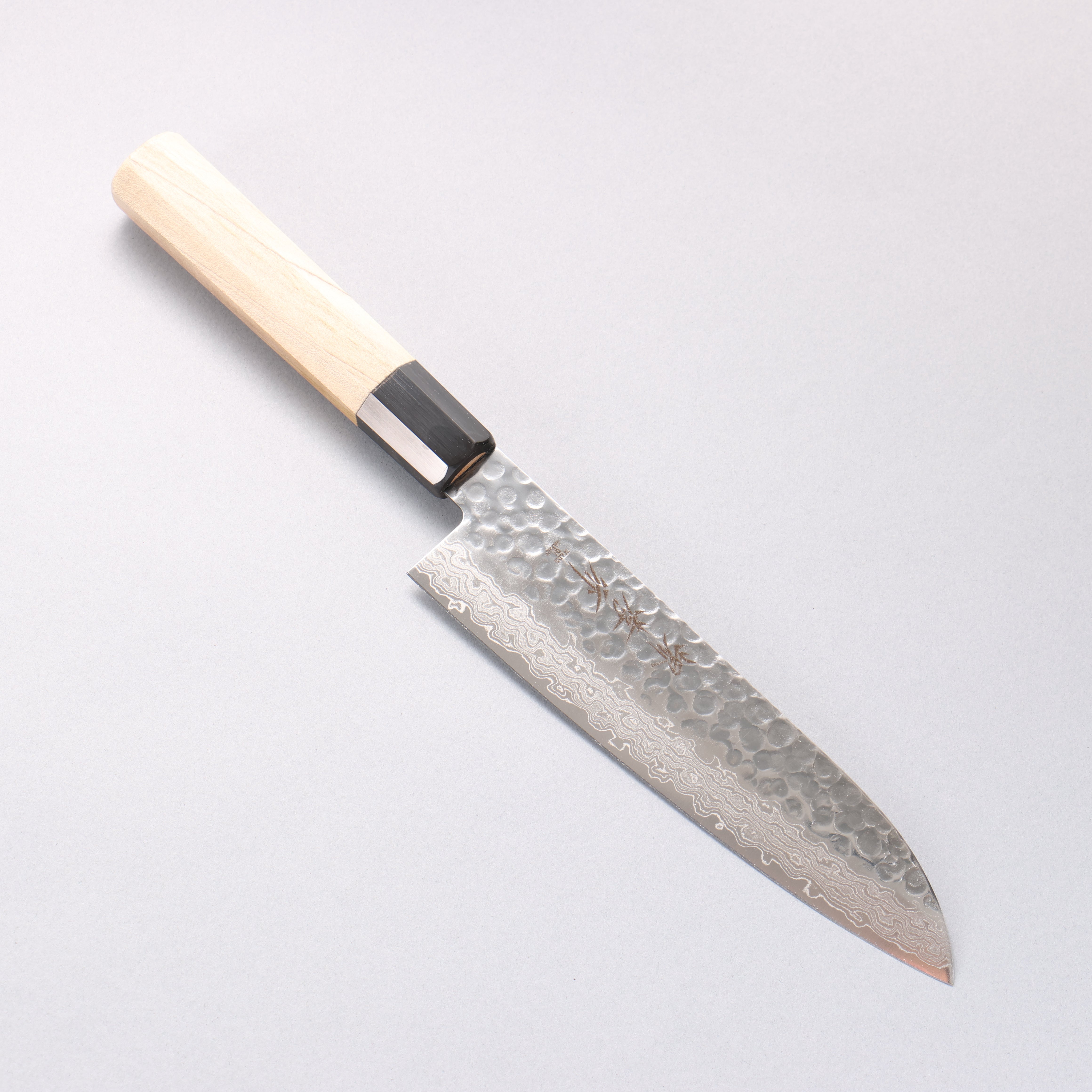 堺 孝行 AUS10 45層大馬士革紋 三德刀 180mm 木蘭握把 - 清助刃物