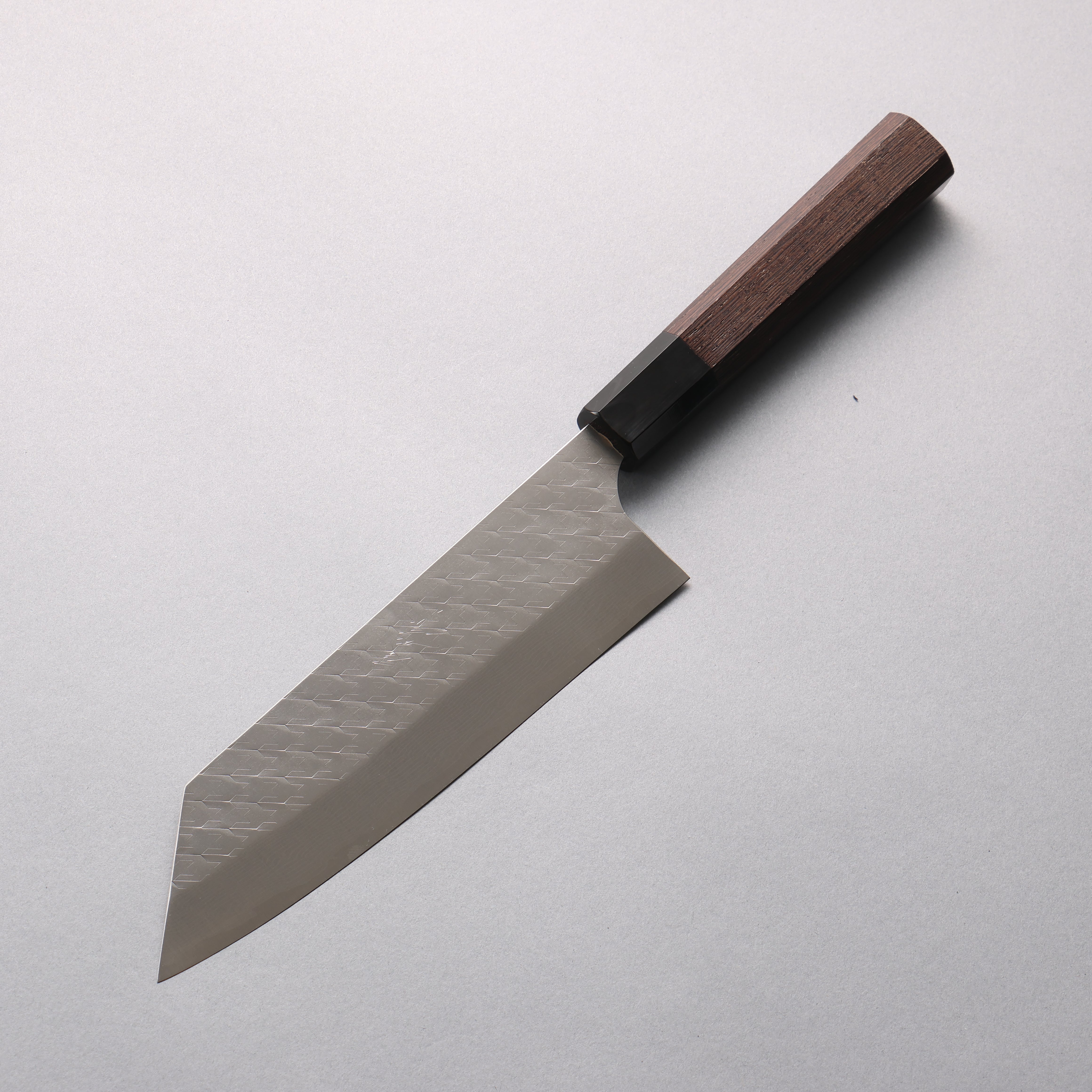 尾形 峻吾 SPG STRIX 鎚目 大馬士革紋 文化刀 180mm 雞翅木(口輪:黒色水牛角) 握把