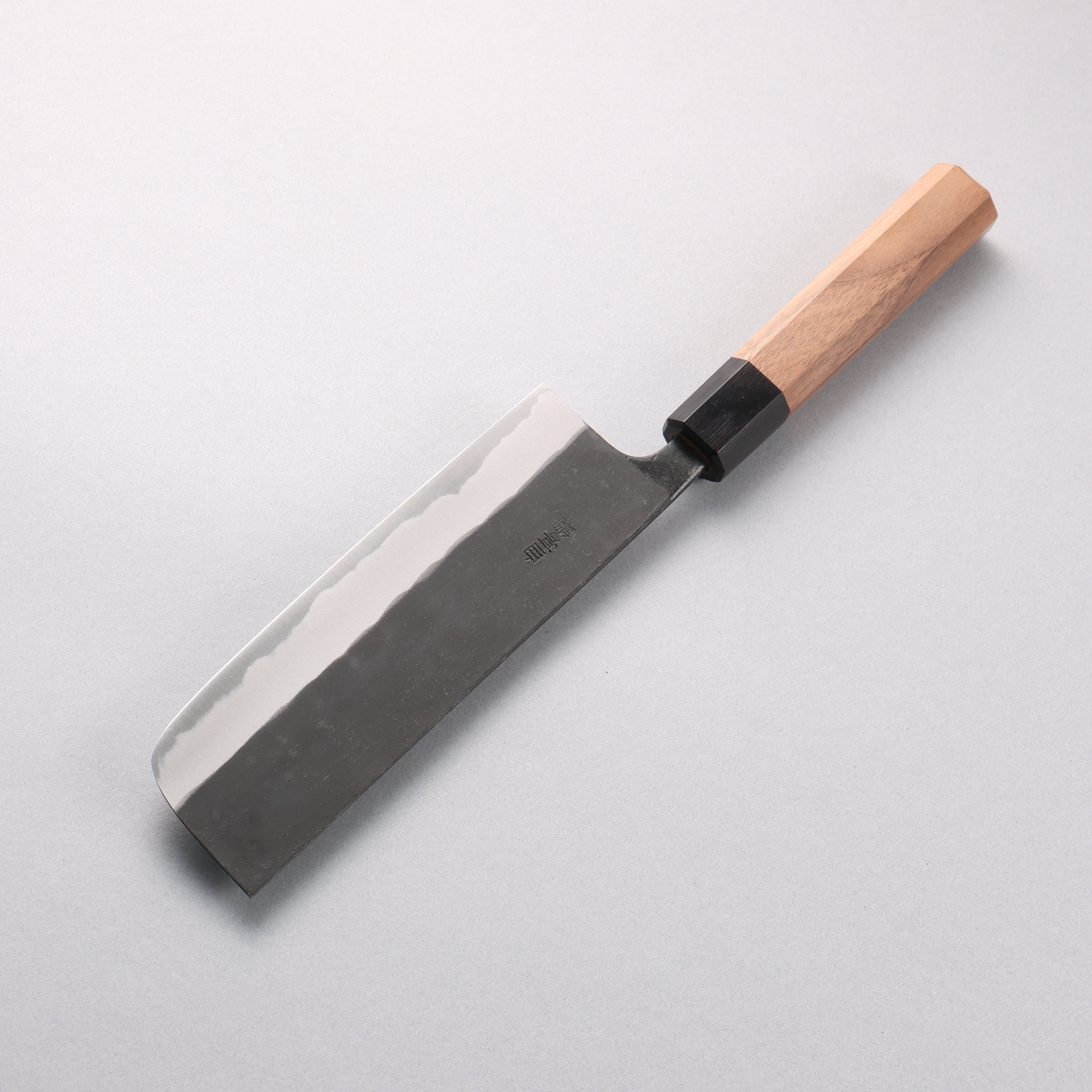 山本 直 白鋼二號 黑打 菜切 165mm 核桃木 握把