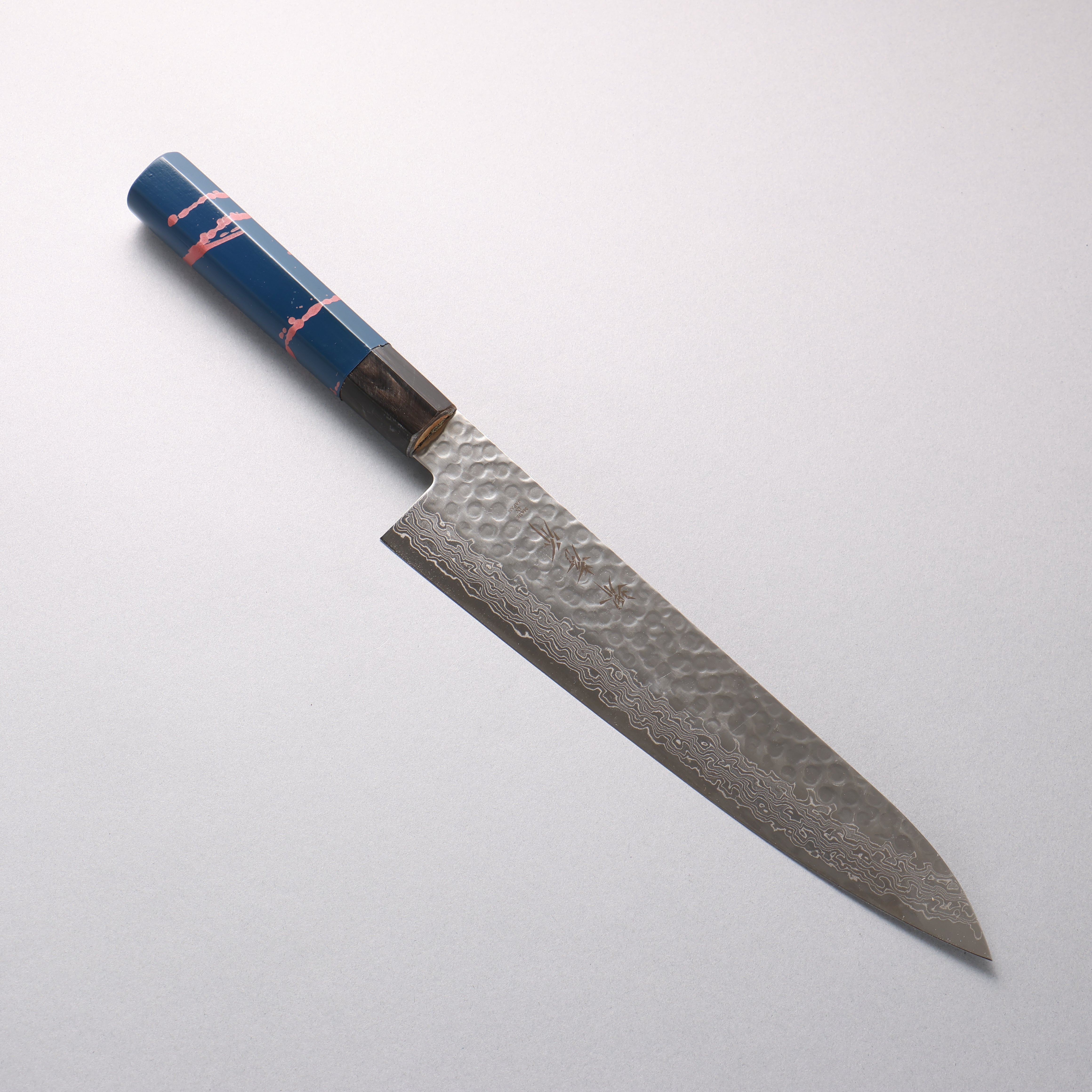 堺 孝行 VG10 33層大馬士革紋 牛刀 240mm 青漆塗 握把 附刀鞘