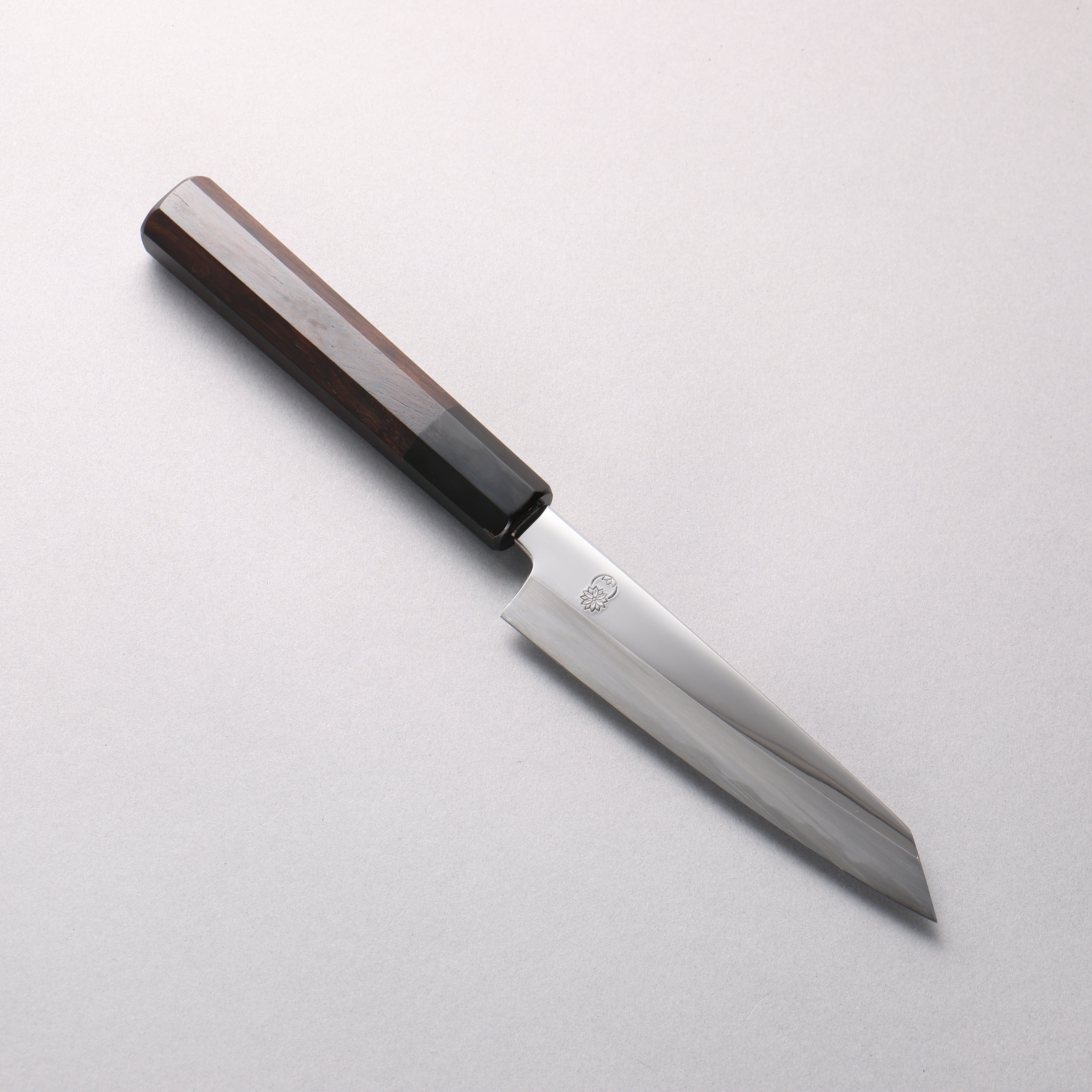 重陽 青鋼一號 鏡面處理 切付多用途小刀 135mm 黑檀 (口輪:黑水牛角) 握把 - 清助刃物