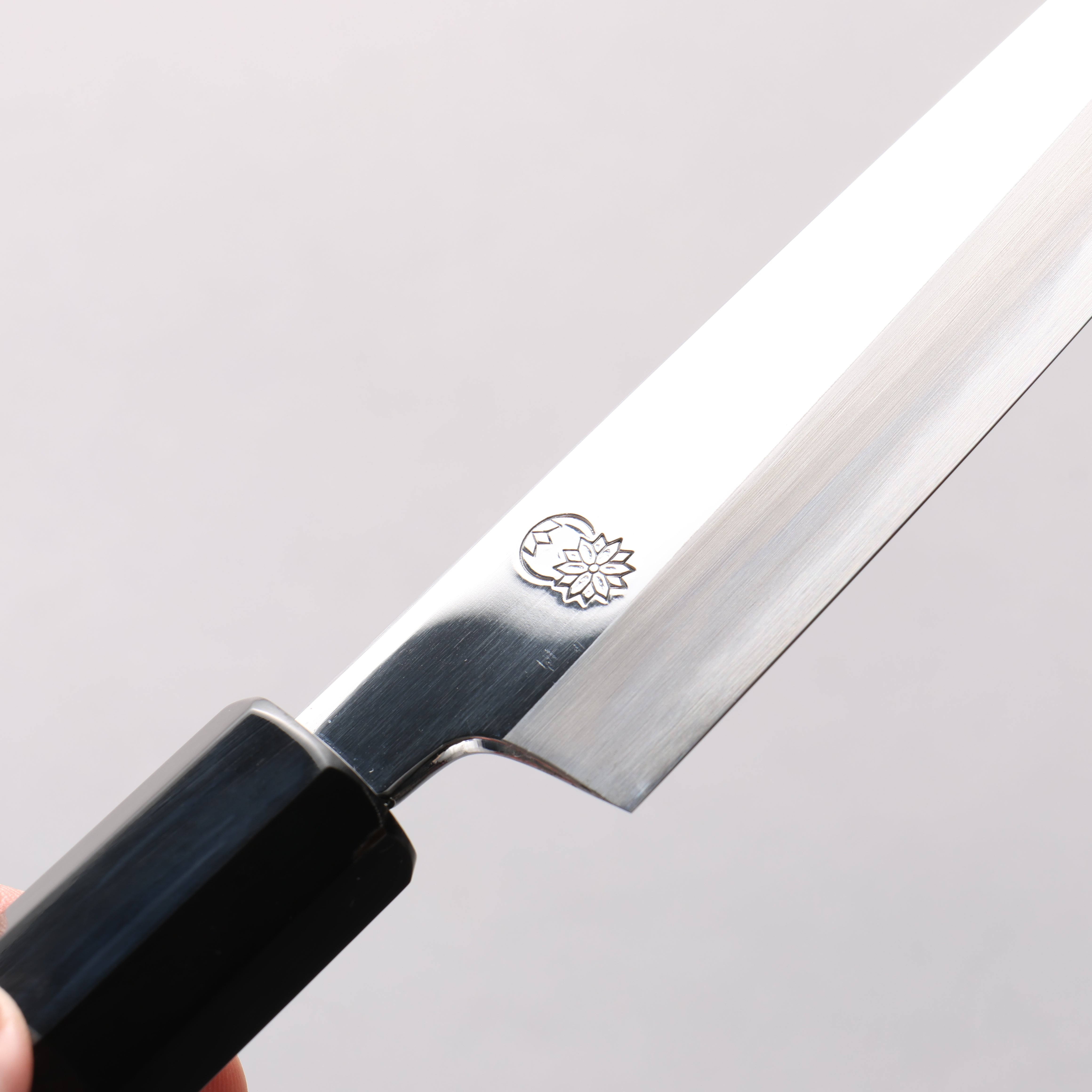 重陽 青鋼一號 鏡面處理 切付多用途小刀 135mm 黑檀 (口輪:黑水牛角) 握把 - 清助刃物