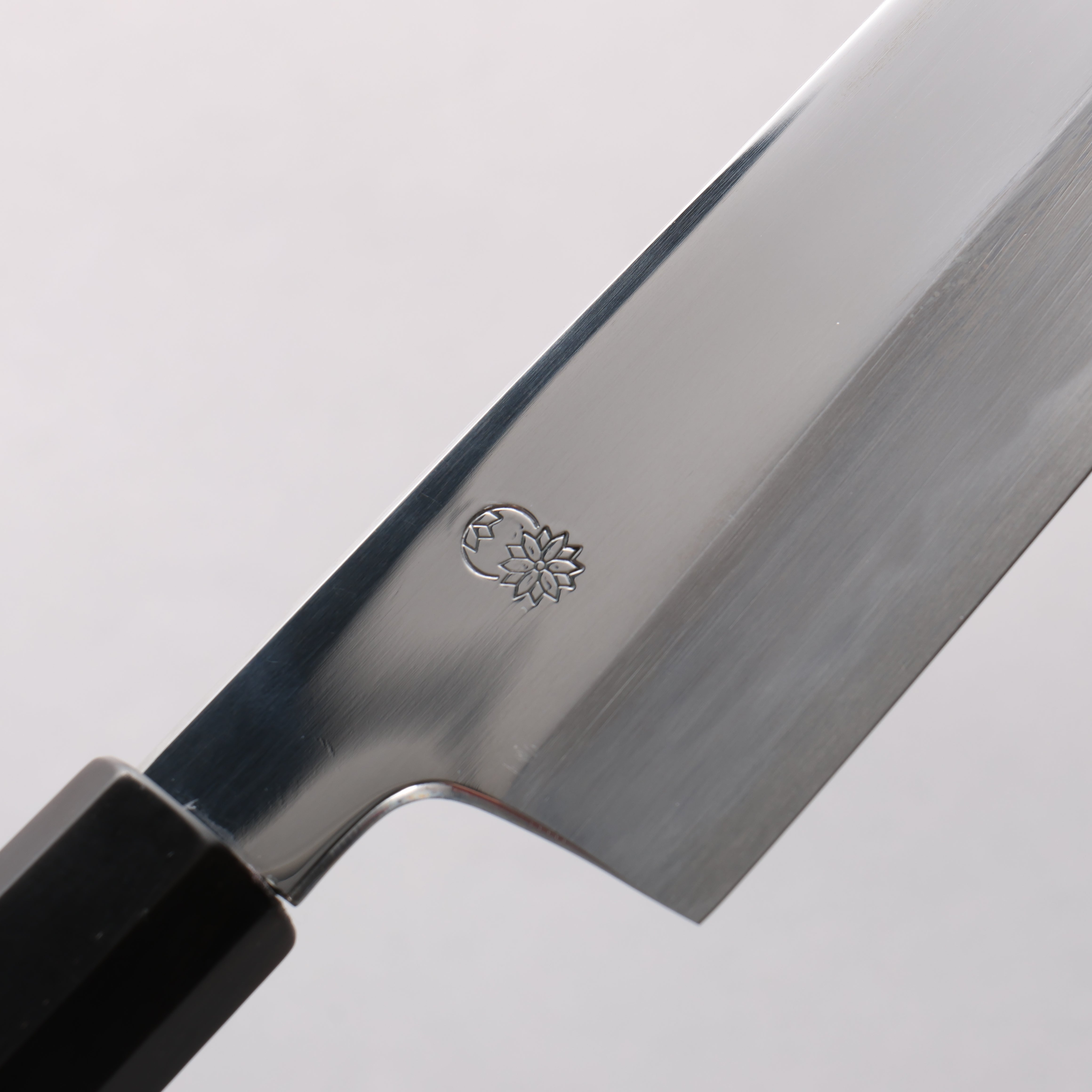 重陽 青鋼一號 鏡面處理 牛刀 210mm 黑檀 (口輪:黑水牛角) 握把 - 清助刃物