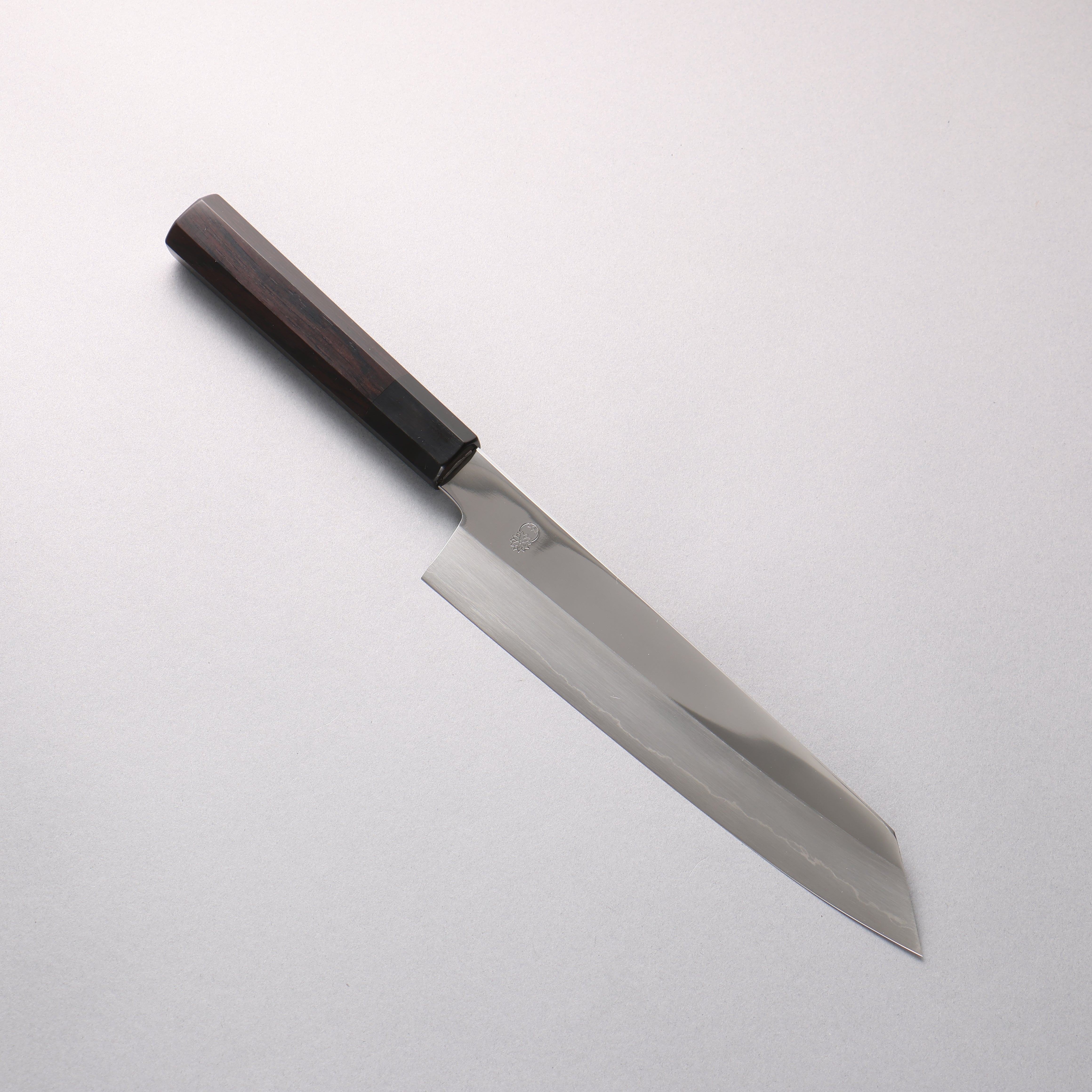 重陽 銀三鋼 鏡面處理 切付牛刀 210mm 黑檀 (口輪:黑水牛角) 握把 - 清助刃物