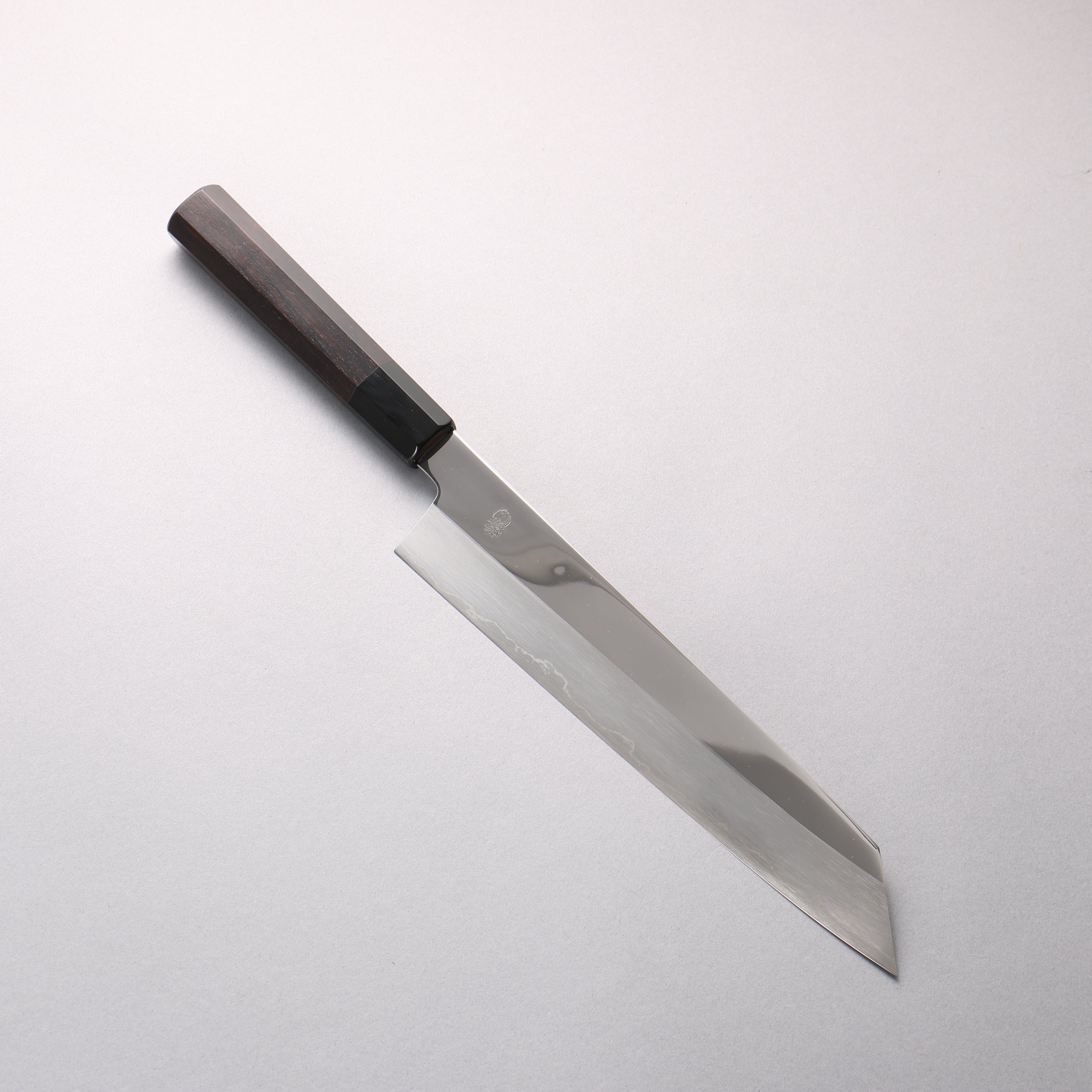 重陽 銀三鋼 鏡面處理 切付牛刀 240mm 黑檀 (口輪:黑水牛角) 握把 - 清助刃物