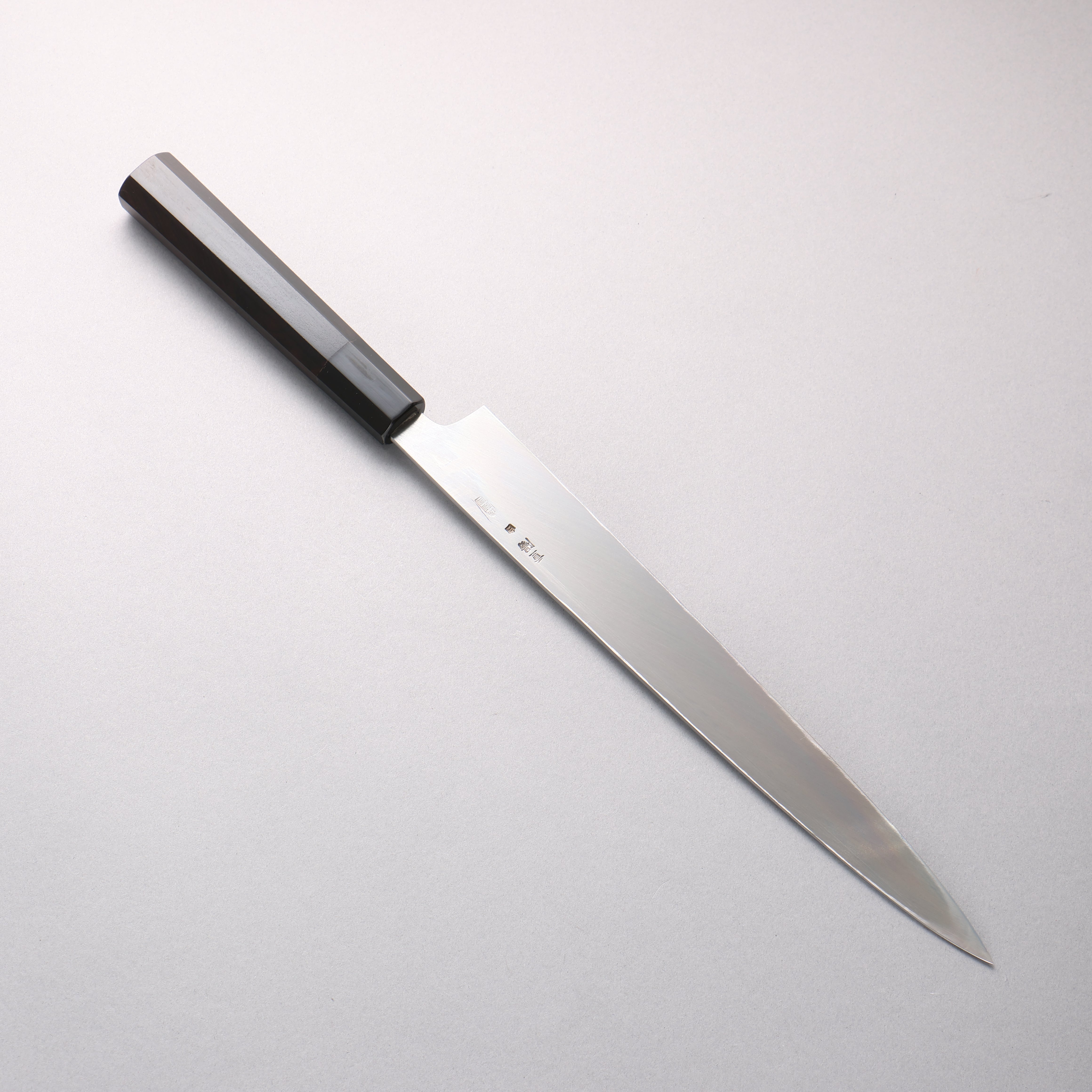 重陽 白鋼 鏡面處理 柳刃 270mm 黑檀 (口輪:黑水牛角) 握把 - 清助刃物
