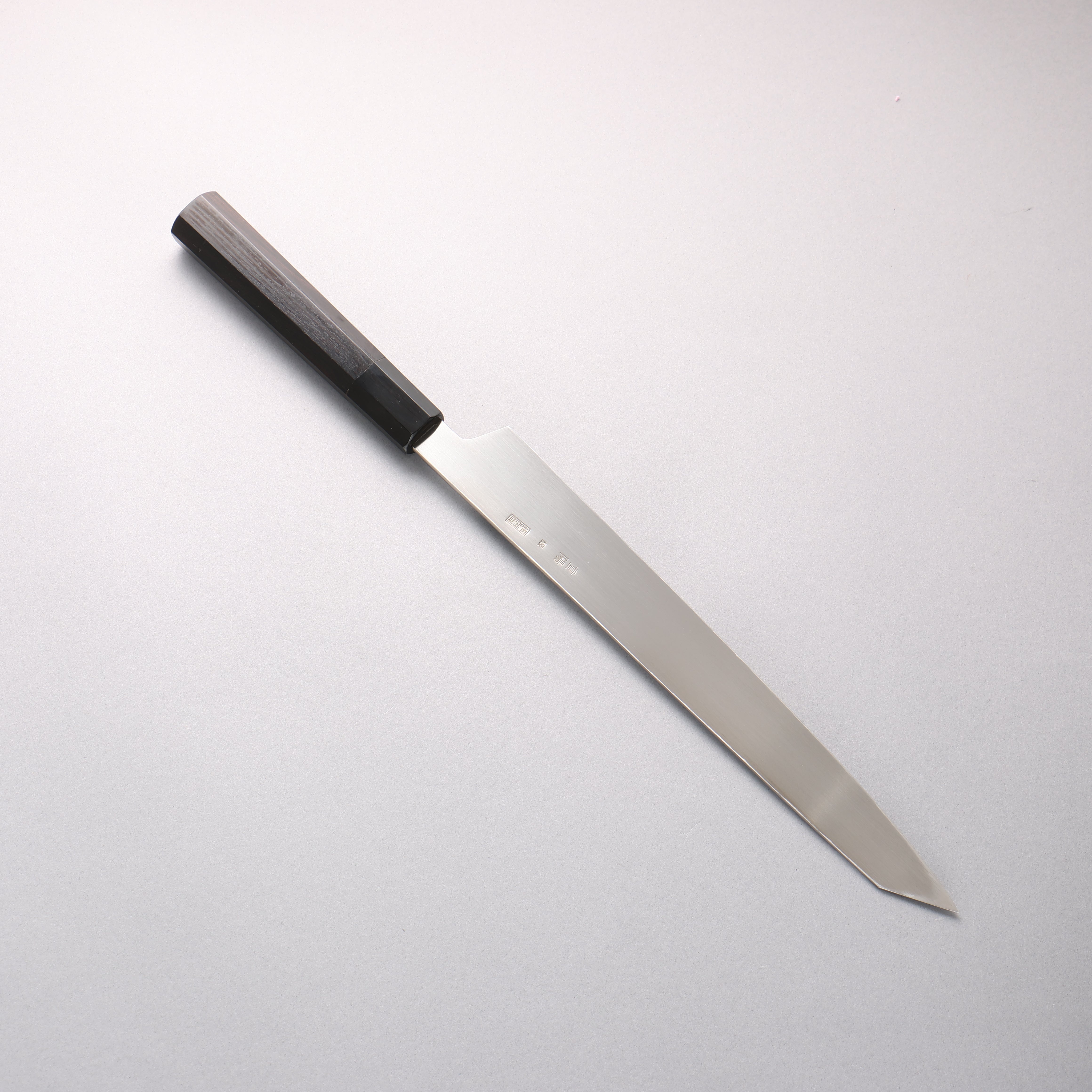 重陽 銀三鋼 鏡面處理 切付柳刃 270mm 黑檀 (口輪:黑水牛角) 握把 - 清助刃物