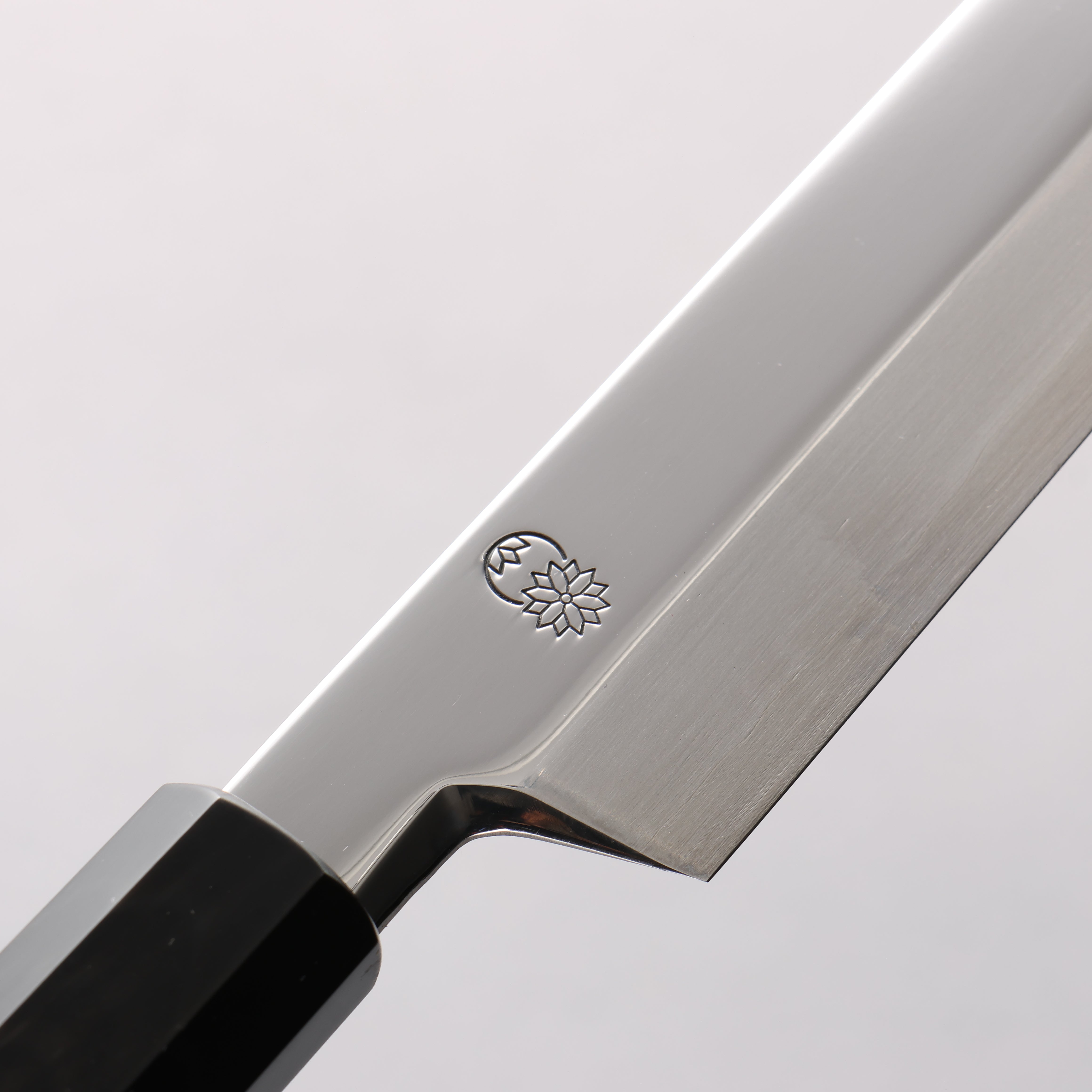 重陽 銀三鋼 鏡面處理 切付柳刃 270mm 黑檀 (口輪:黑水牛角) 握把 - 清助刃物