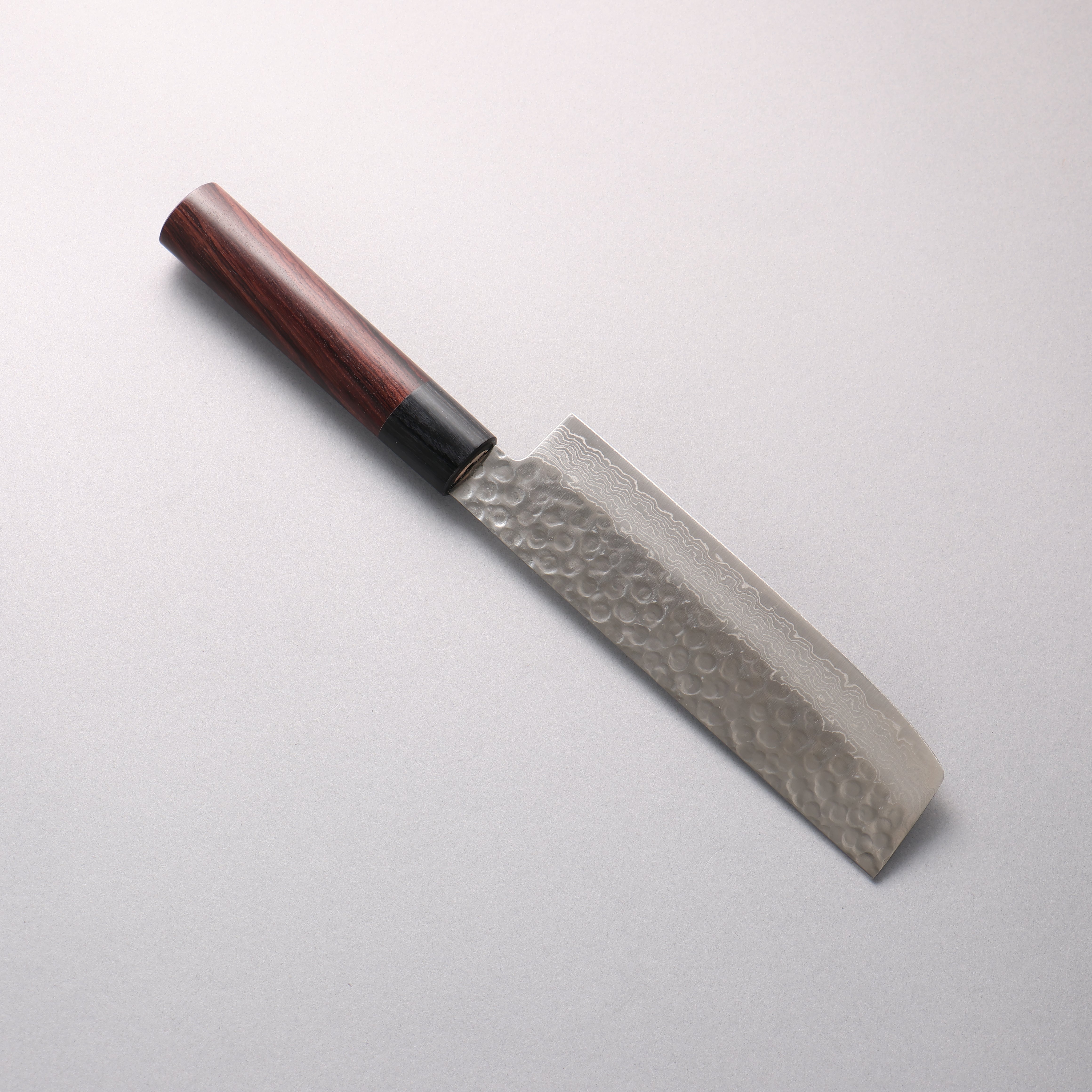 堺 孝行 AUS10 45層大馬士革紋 菜切 160mm 紫檀木握把 - 清助刃物