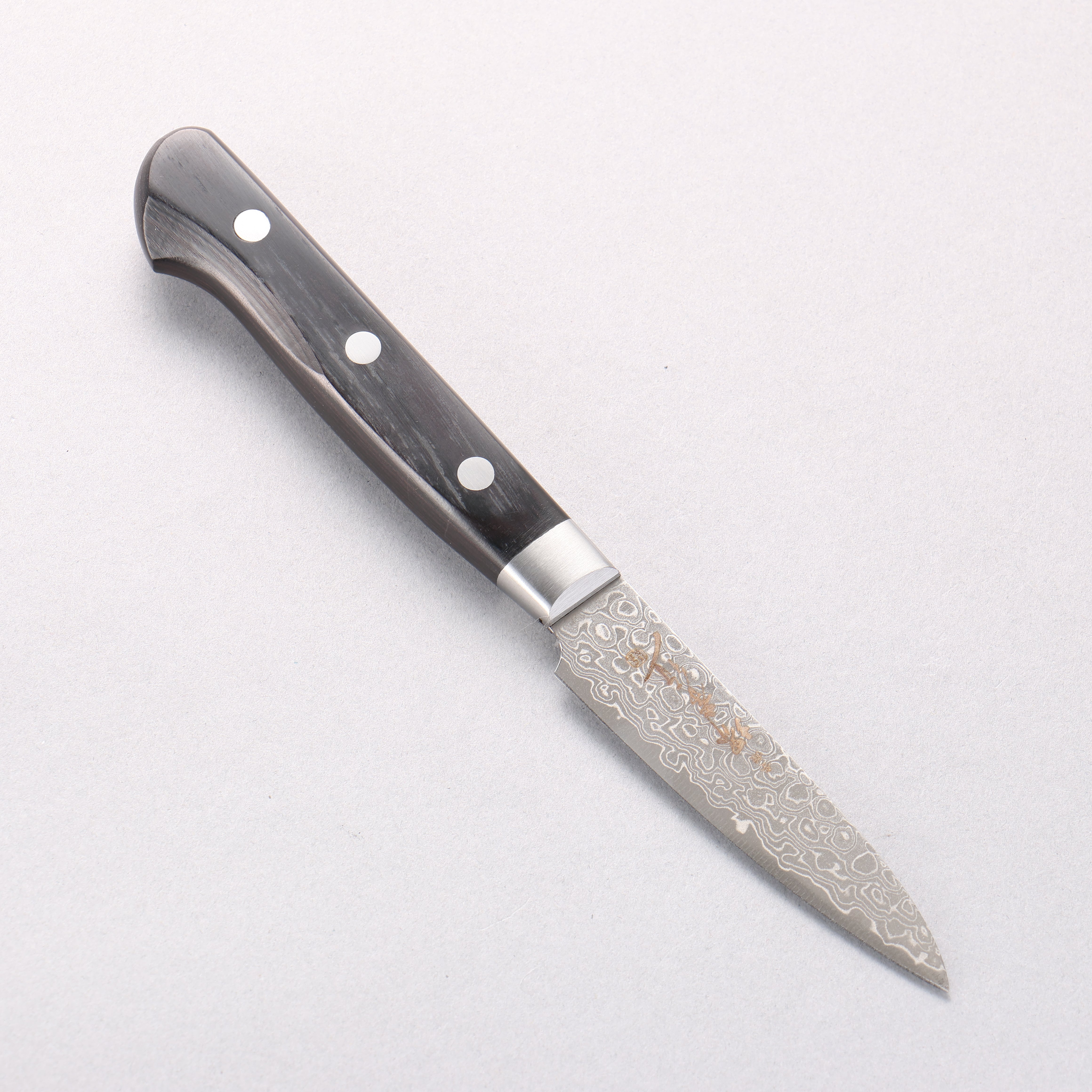 堺 孝行 AUS10 45層 鏡面處理 大馬士革紋 多用途小刀 80mm - 清助刃物