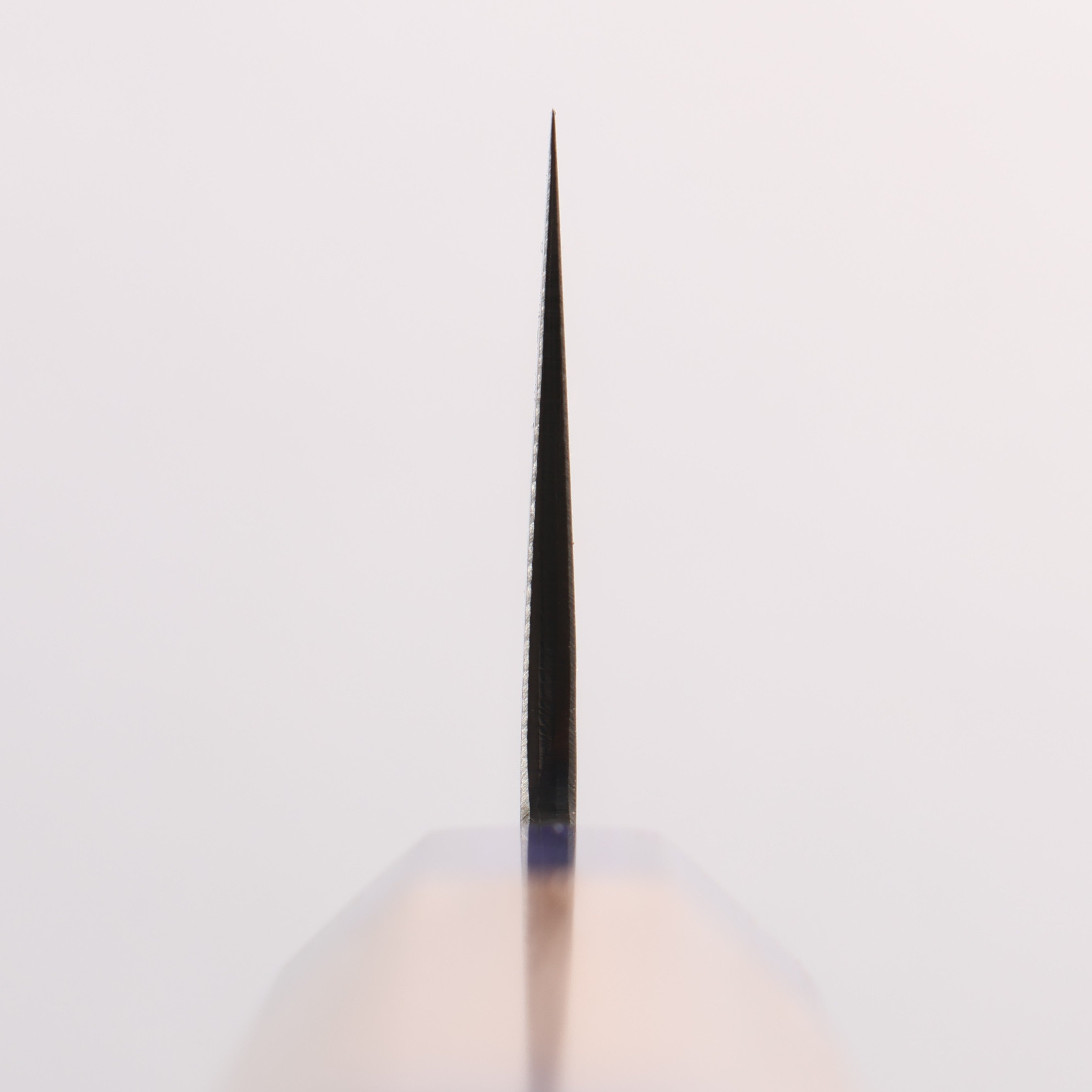 清助 銀三鋼 鎚目 大馬士革紋 切付牛刀 210mm 核桃木(兩側帶青色環型設計) 握把 - 清助刃物