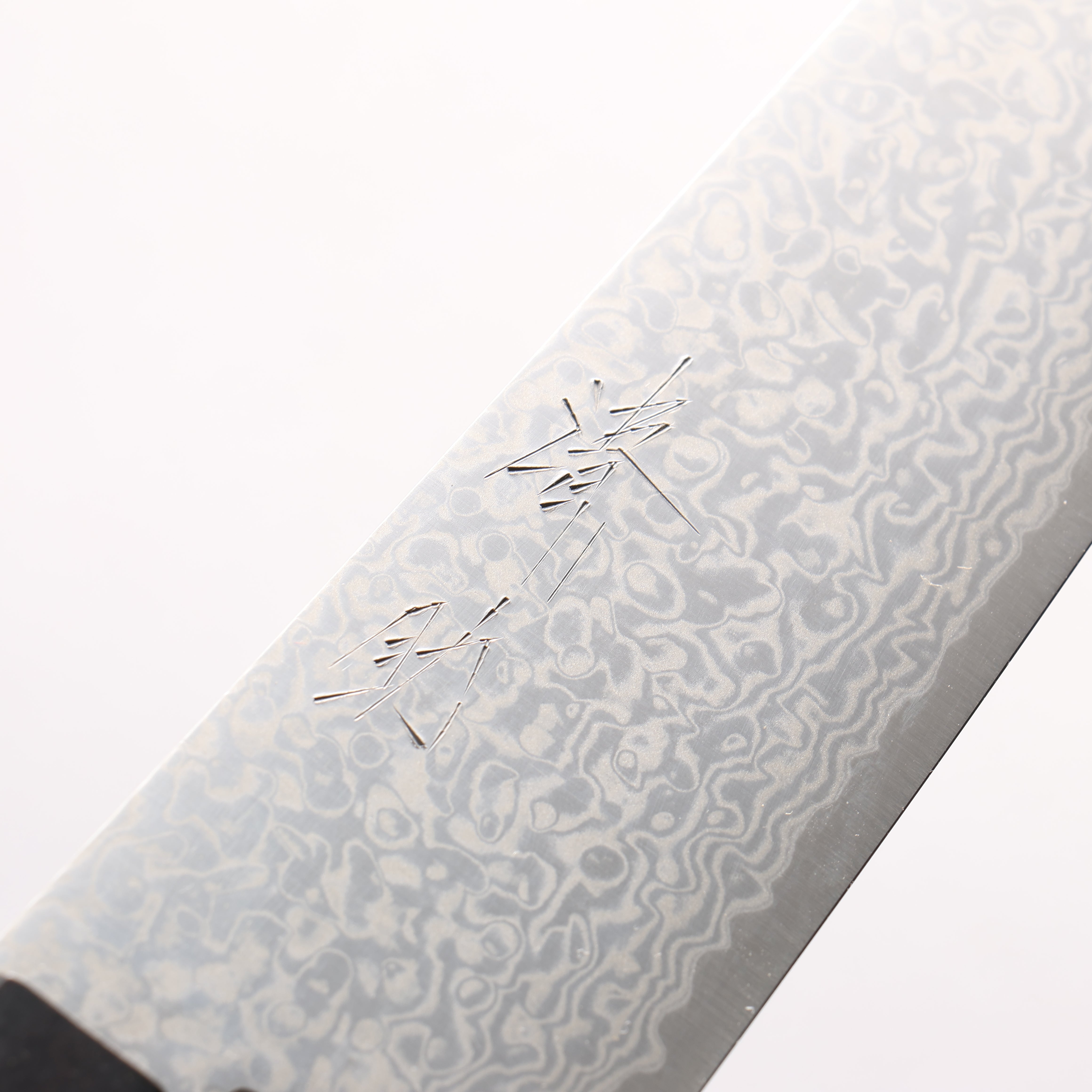 清助 ZDP189 大馬士革紋 切付牛刀 210mm 紫檀木(口輪:黑合成木) 握把 - 清助刃物