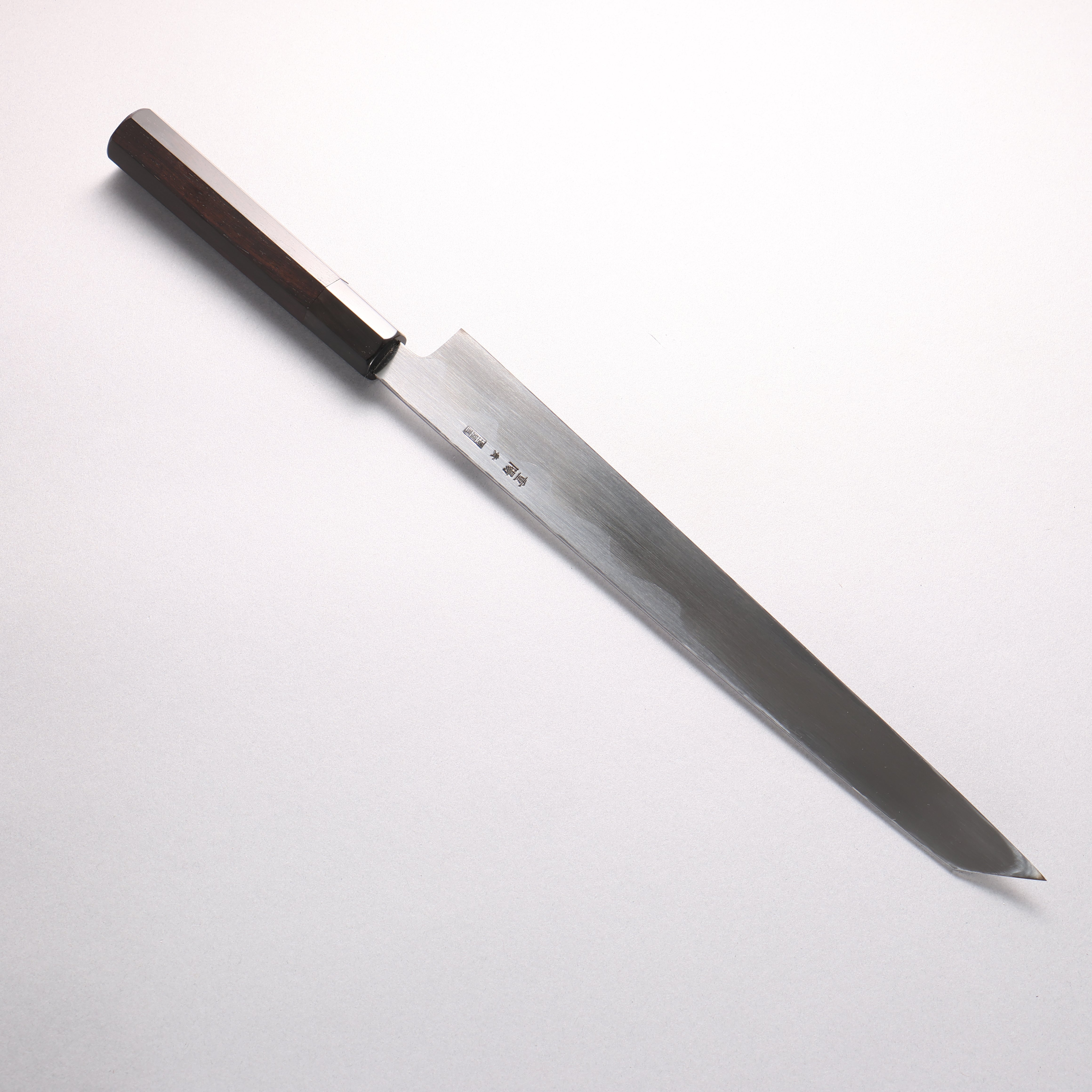 重陽 青鋼一號 鏡面處理 切付柳刃 300mm 黑檀 (口輪:黑水牛角) 握把