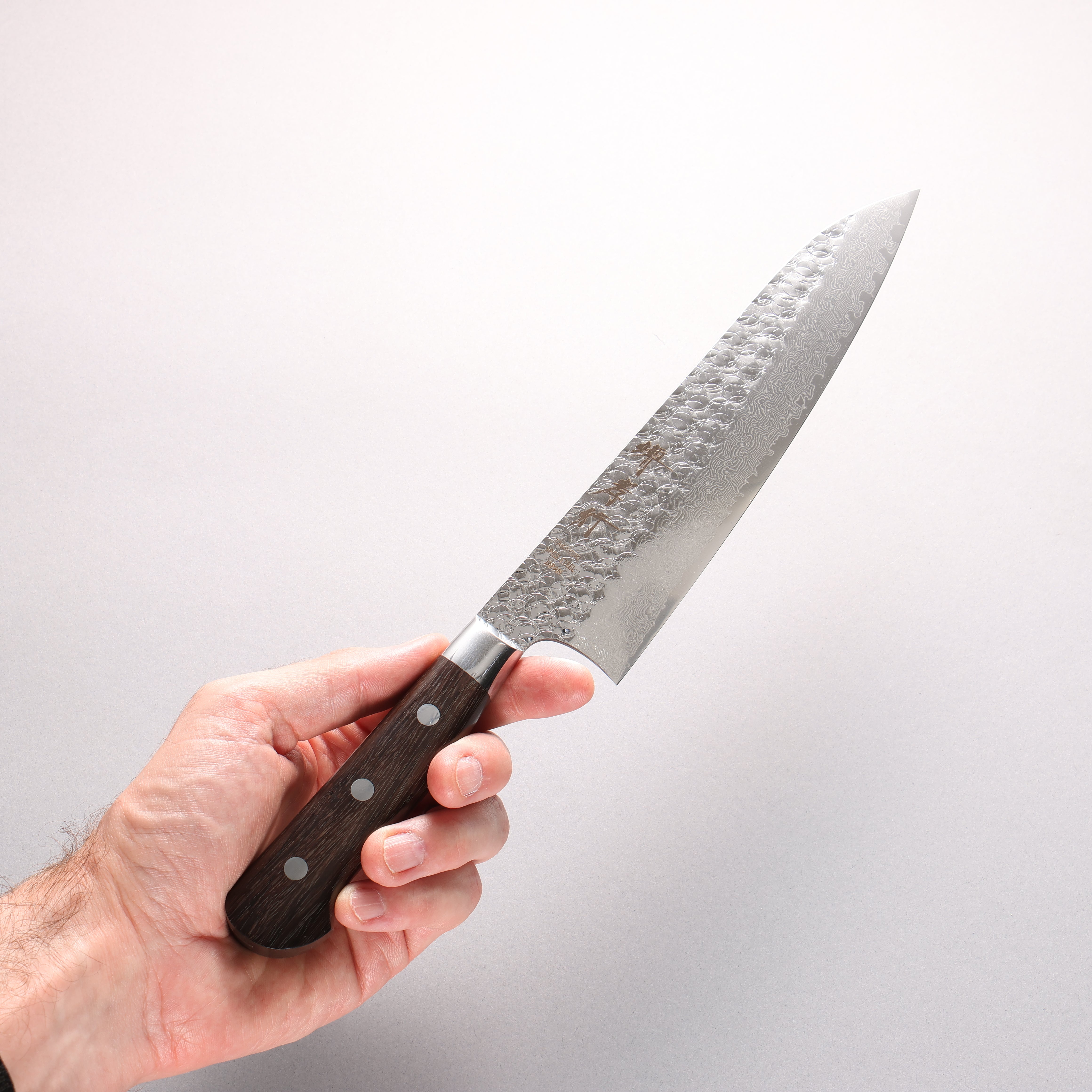 堺 孝行 SG2 鎚目 大馬士革紋 打磨處理 牛刀 210mm 紫檀木 握把