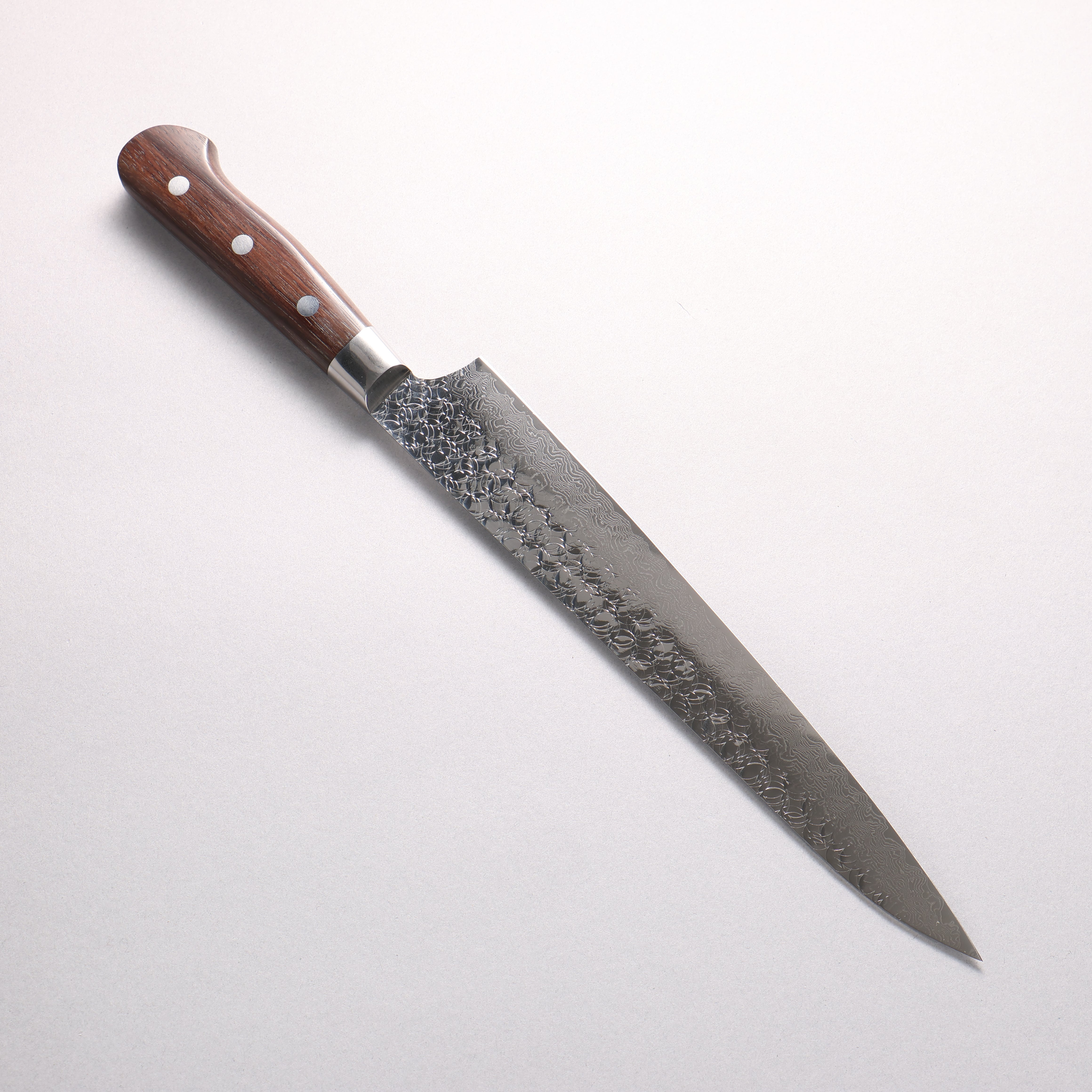 堺 孝行 SG2 鎚目 大馬士革紋 打磨處理 筋引 240mm 紫檀木 握把