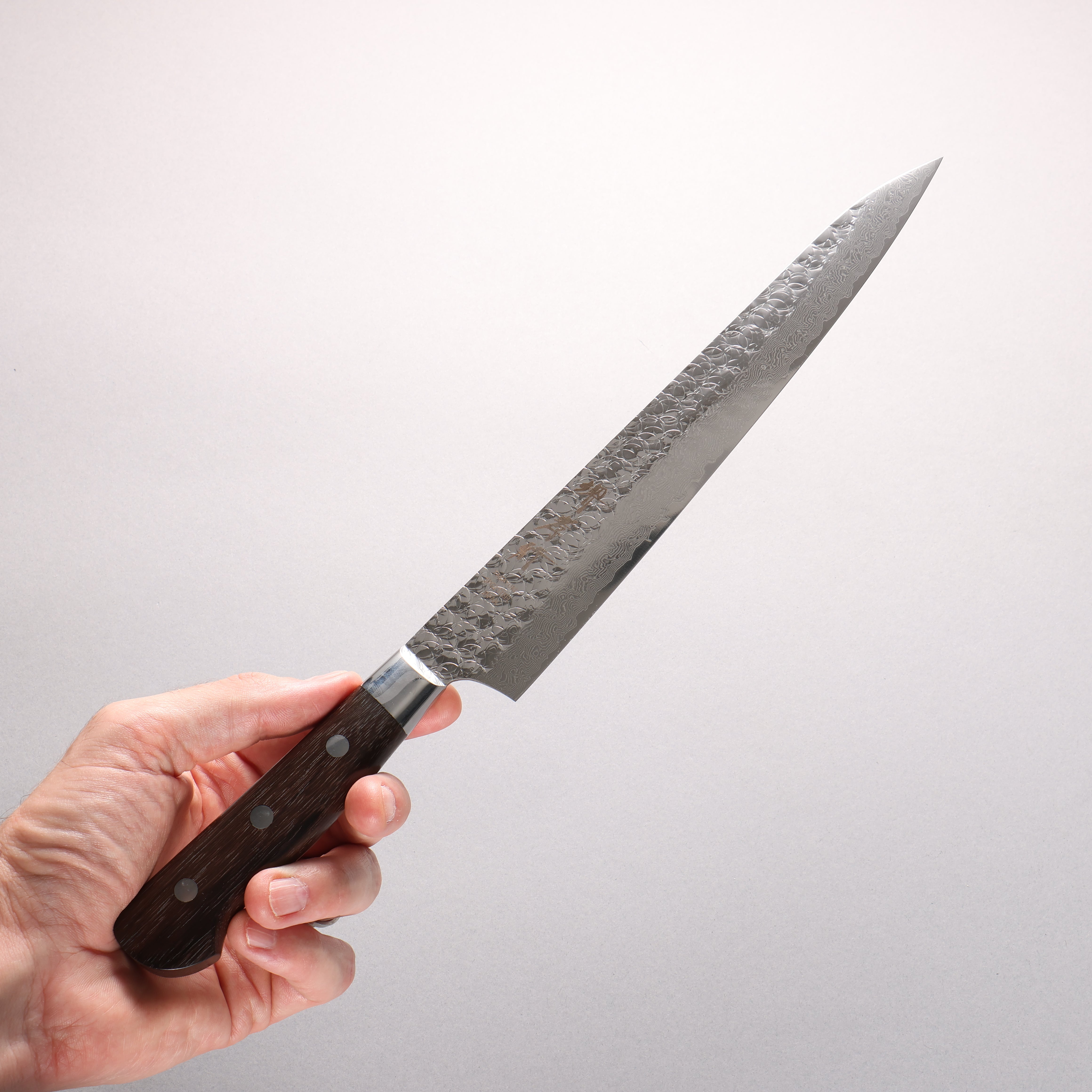 堺 孝行 SG2 鎚目 大馬士革紋 打磨處理 筋引 240mm 紫檀木 握把