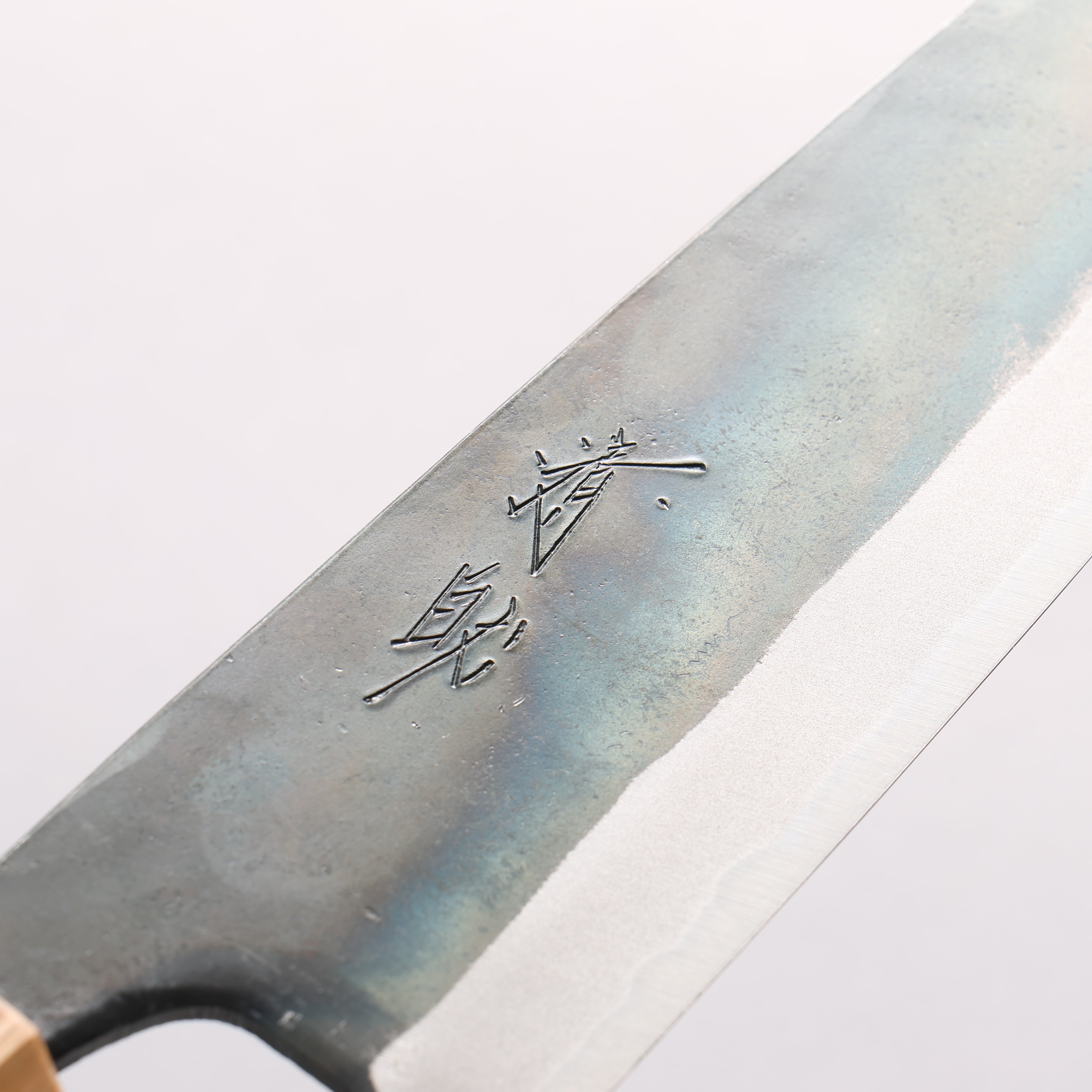 清助 青鋼一號 黑打 牛刀 210mm 紫檀木(口輪:樫) 握把