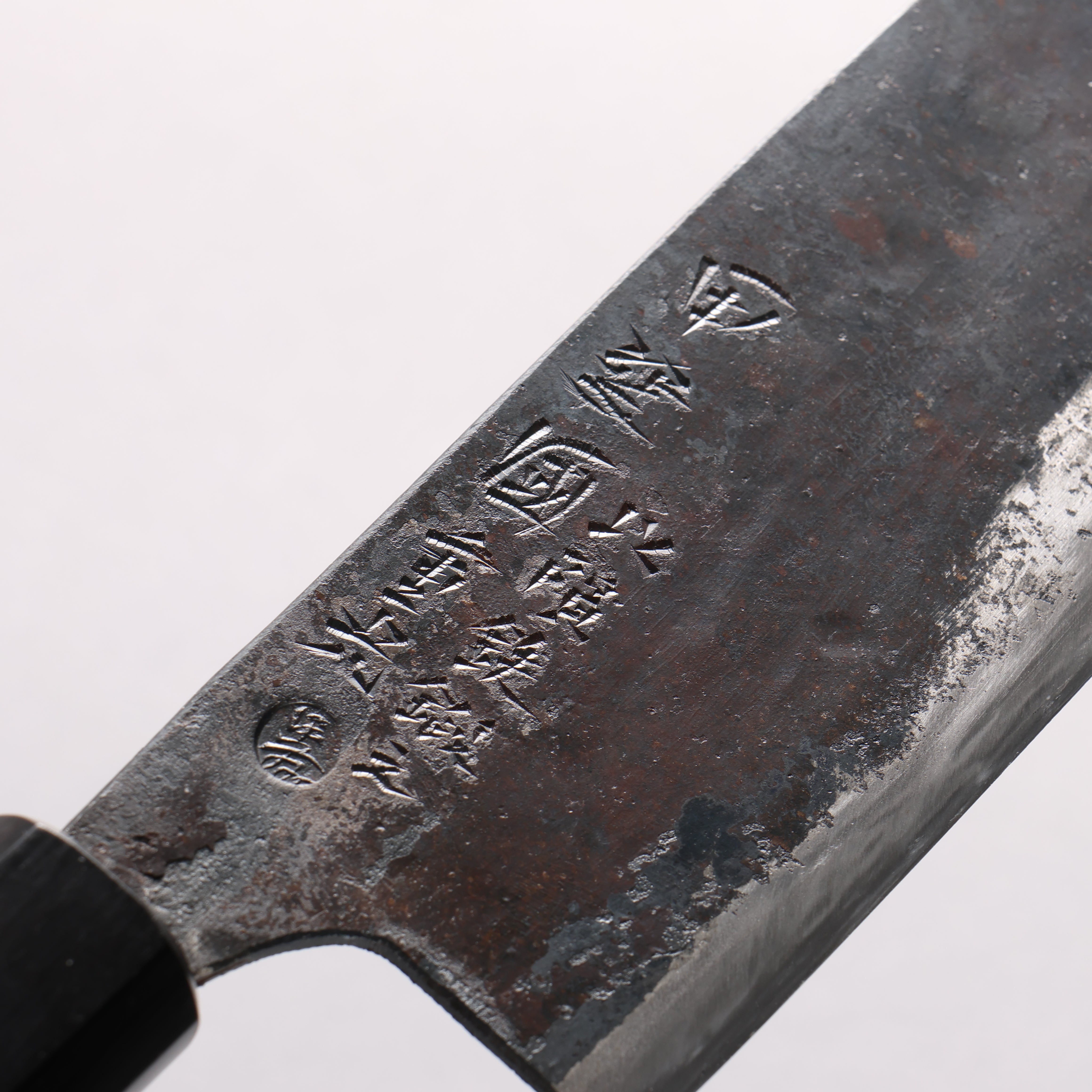 伊藤重光 Tamahagane 隕石夾層 黑打 三德刀 180mm 紫檀木(口輪:黑合成木/銀線) 握把