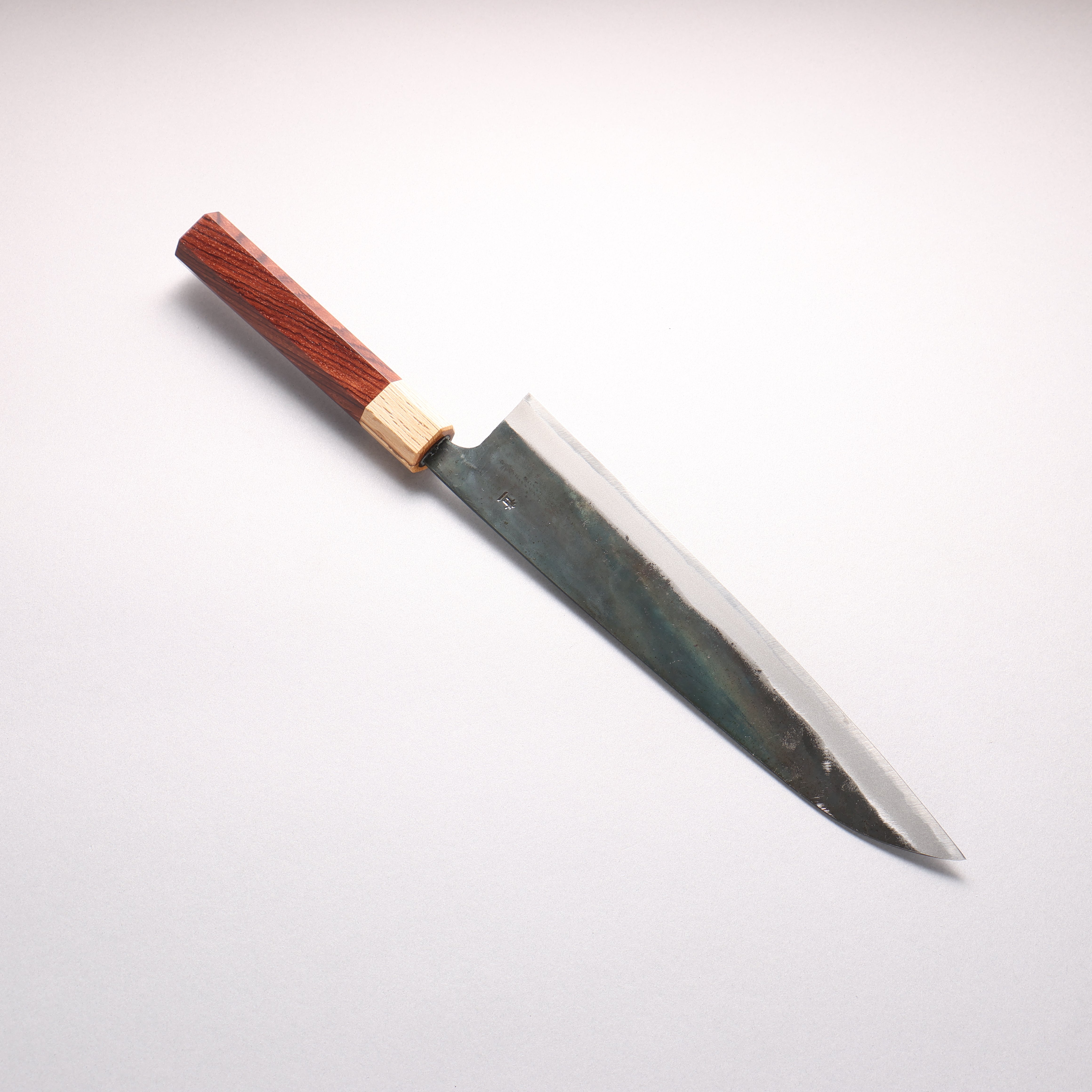 清助 青鋼一號 黑打 切付牛刀 240mm 紫檀木(口輪:樫) 握把