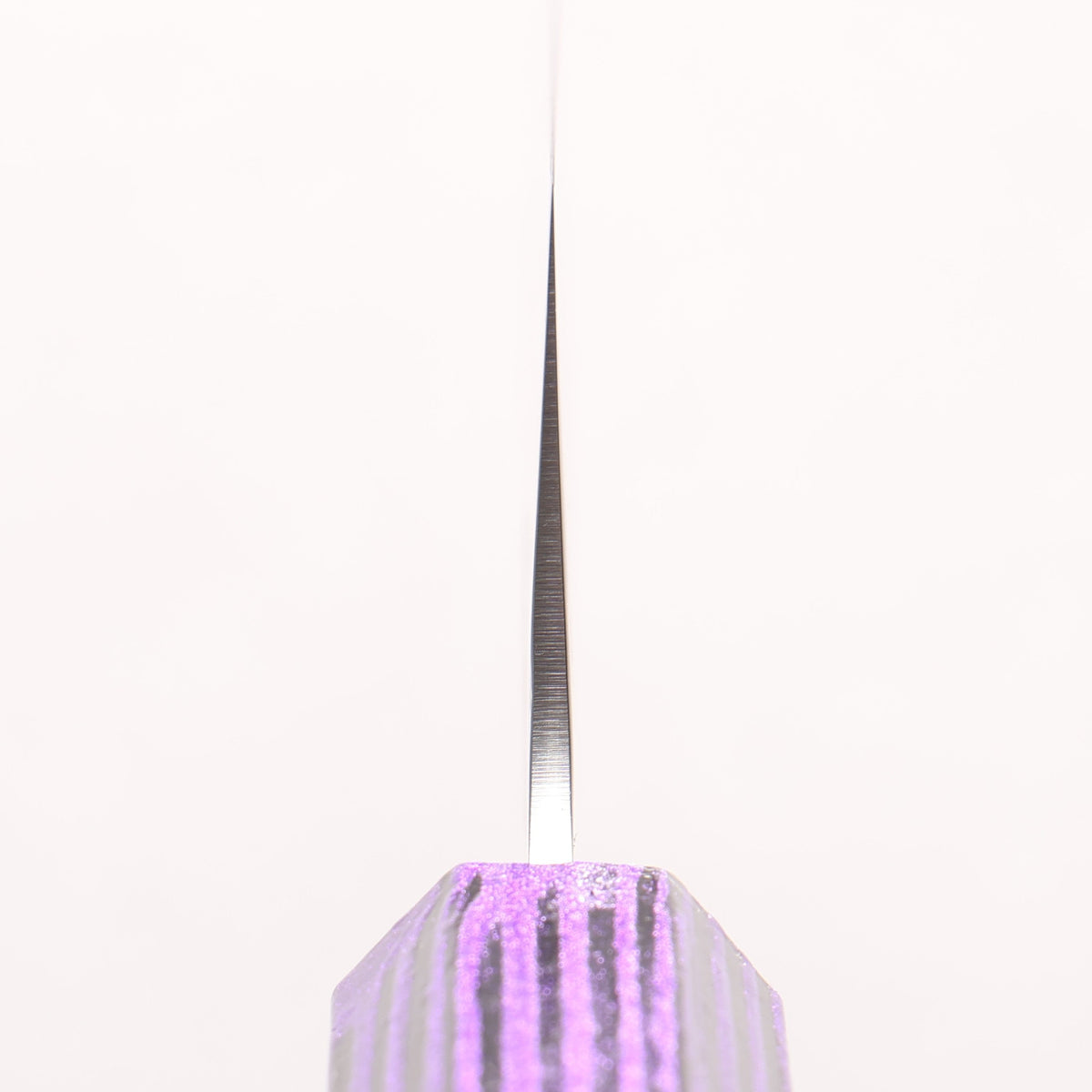 堺 孝行 彩煌 VG10 梨地 劍型三德刀 160mm 亮紫漆色 握把 - 清助刃物
