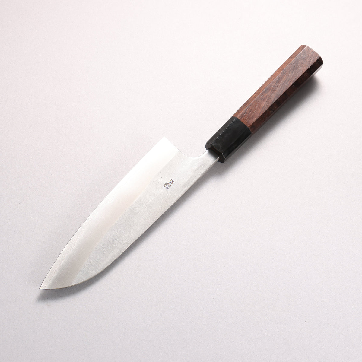山本 直 銀三鋼 梨地 三德刀 165mm 核桃木(黒色水牛角) 握把