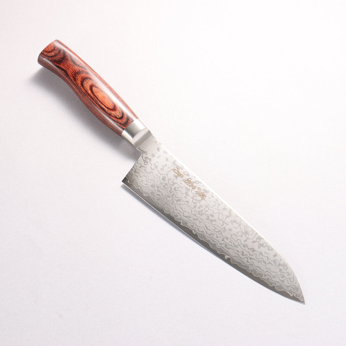 堺 菊守 VG10 17層大馬士革紋 三德刀 180mm 紅合成木 握把