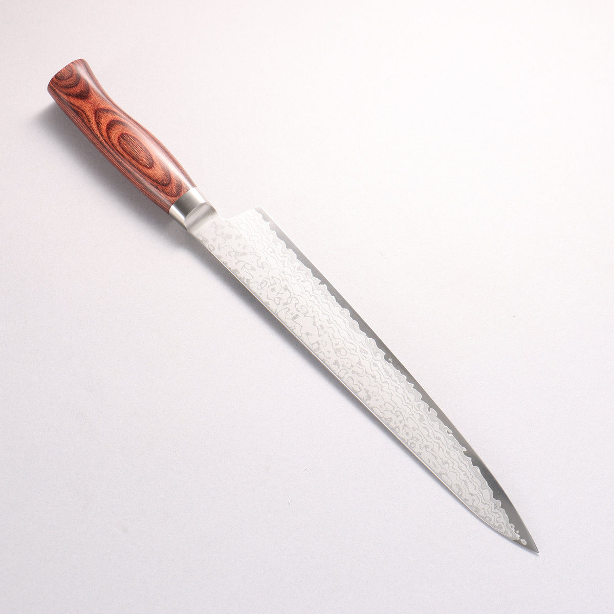 堺 菊守 VG10 17層大馬士革紋 筋引 240mm 紅合成木 握把